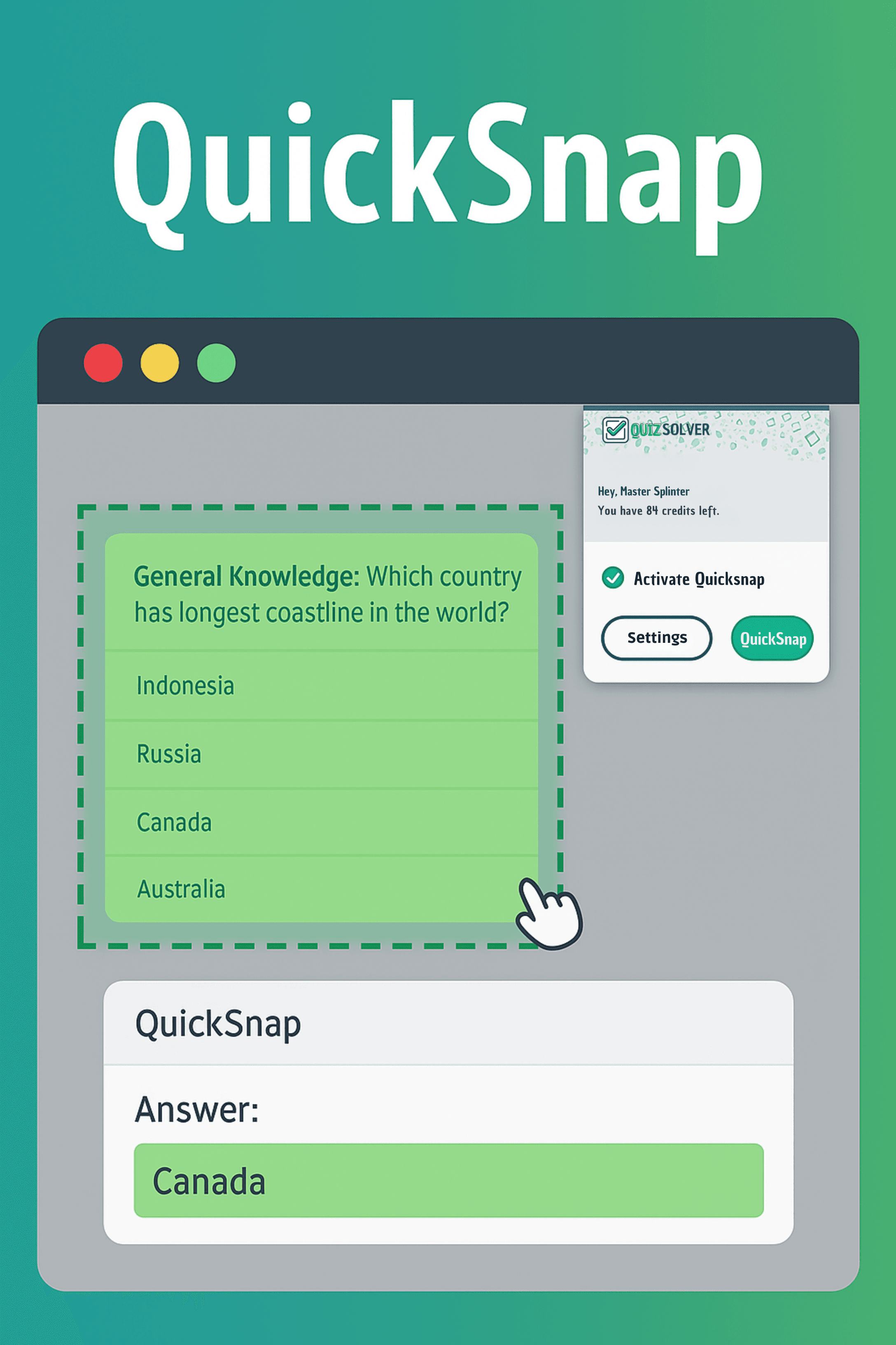 QuizSolver screenshot