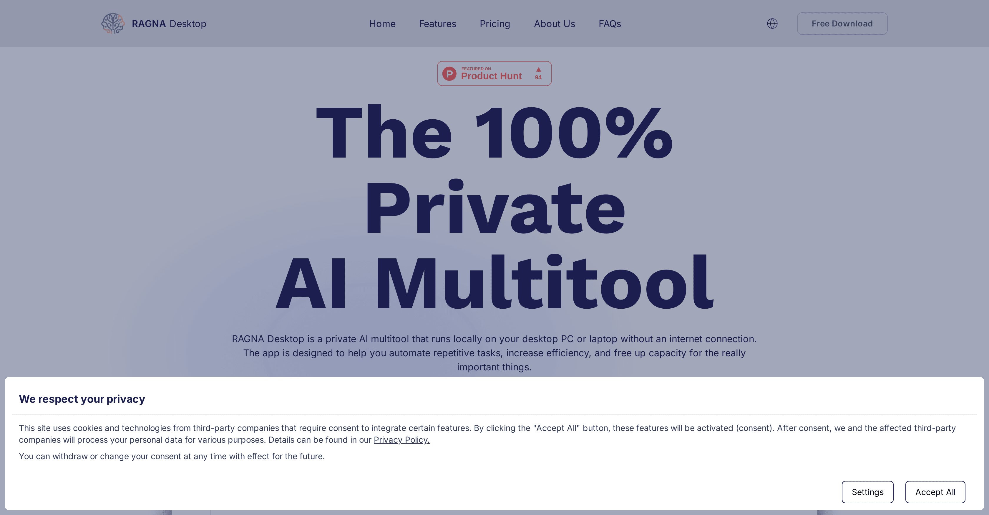 RAGNA Desktop screenshot