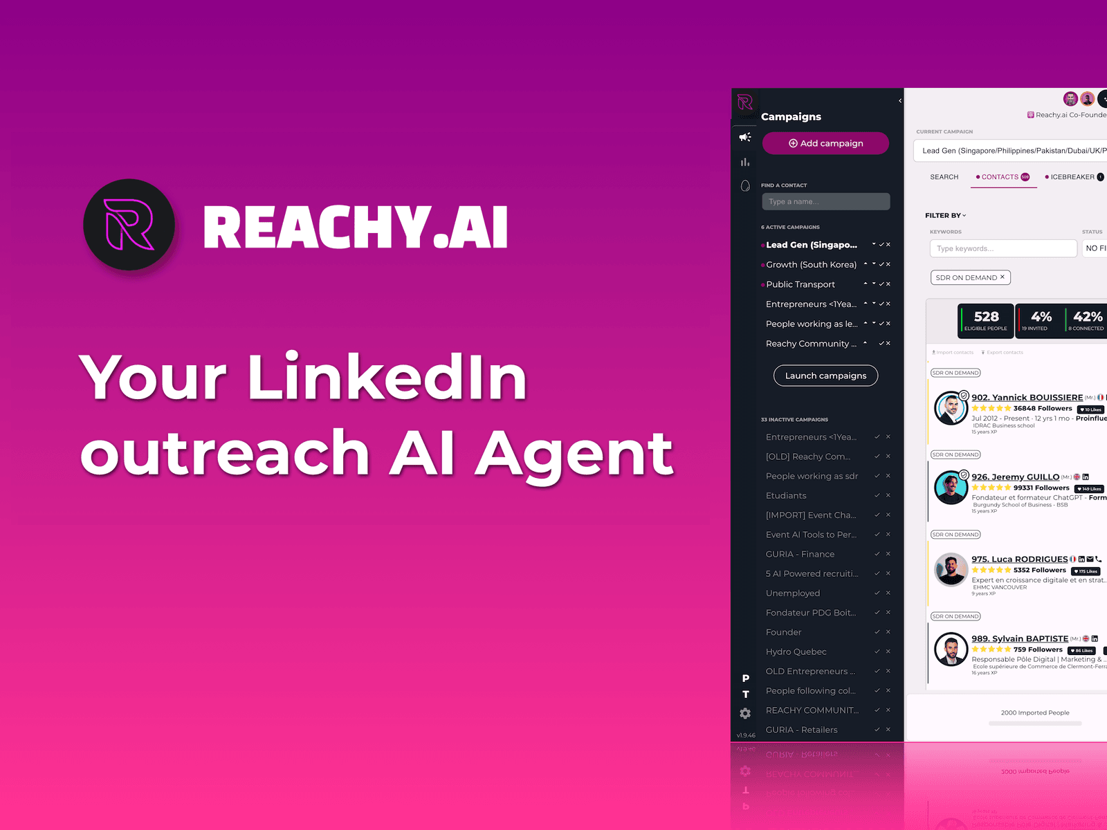 Reachy.ai screenshot