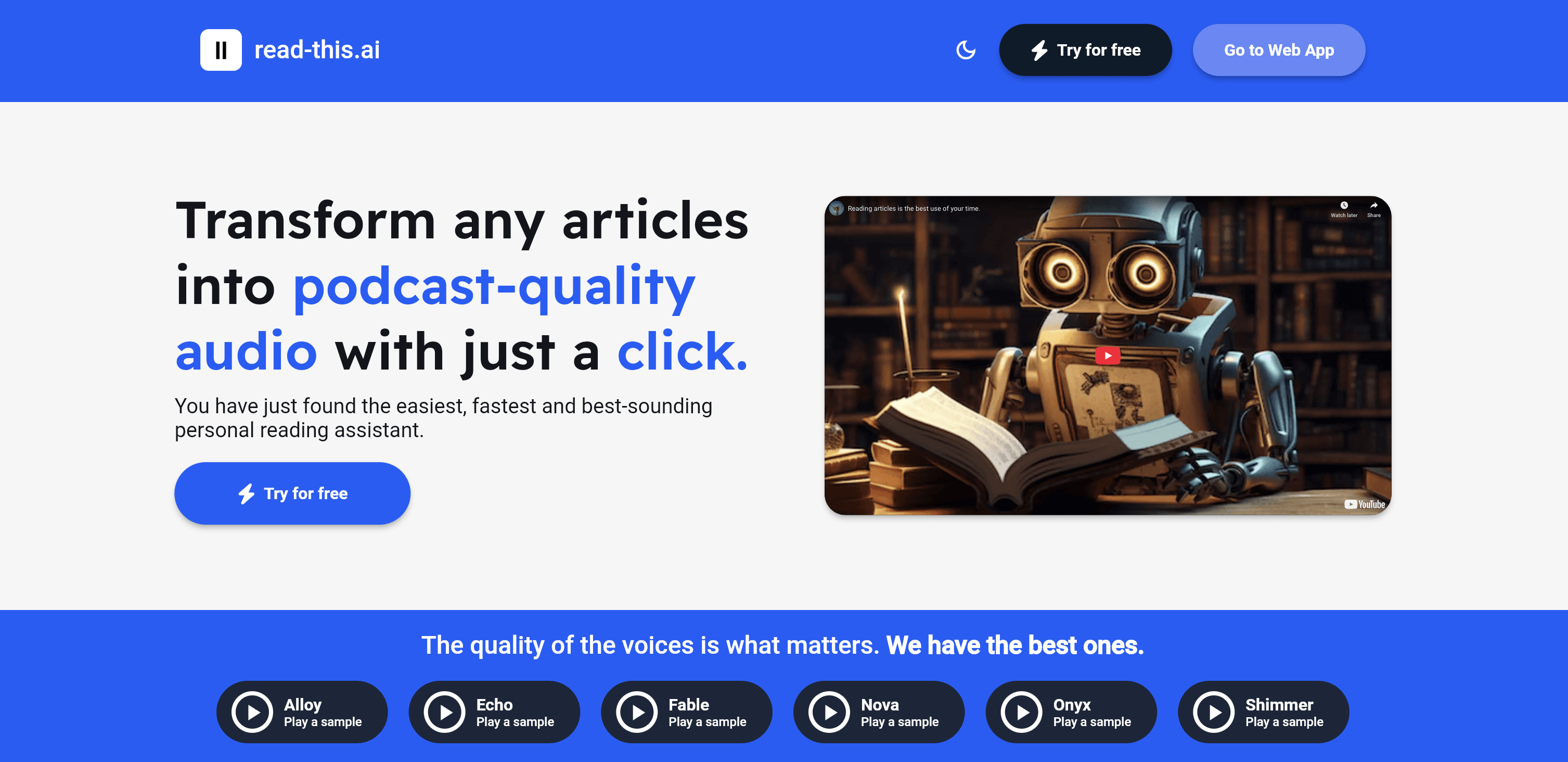 Read-this.ai screenshot