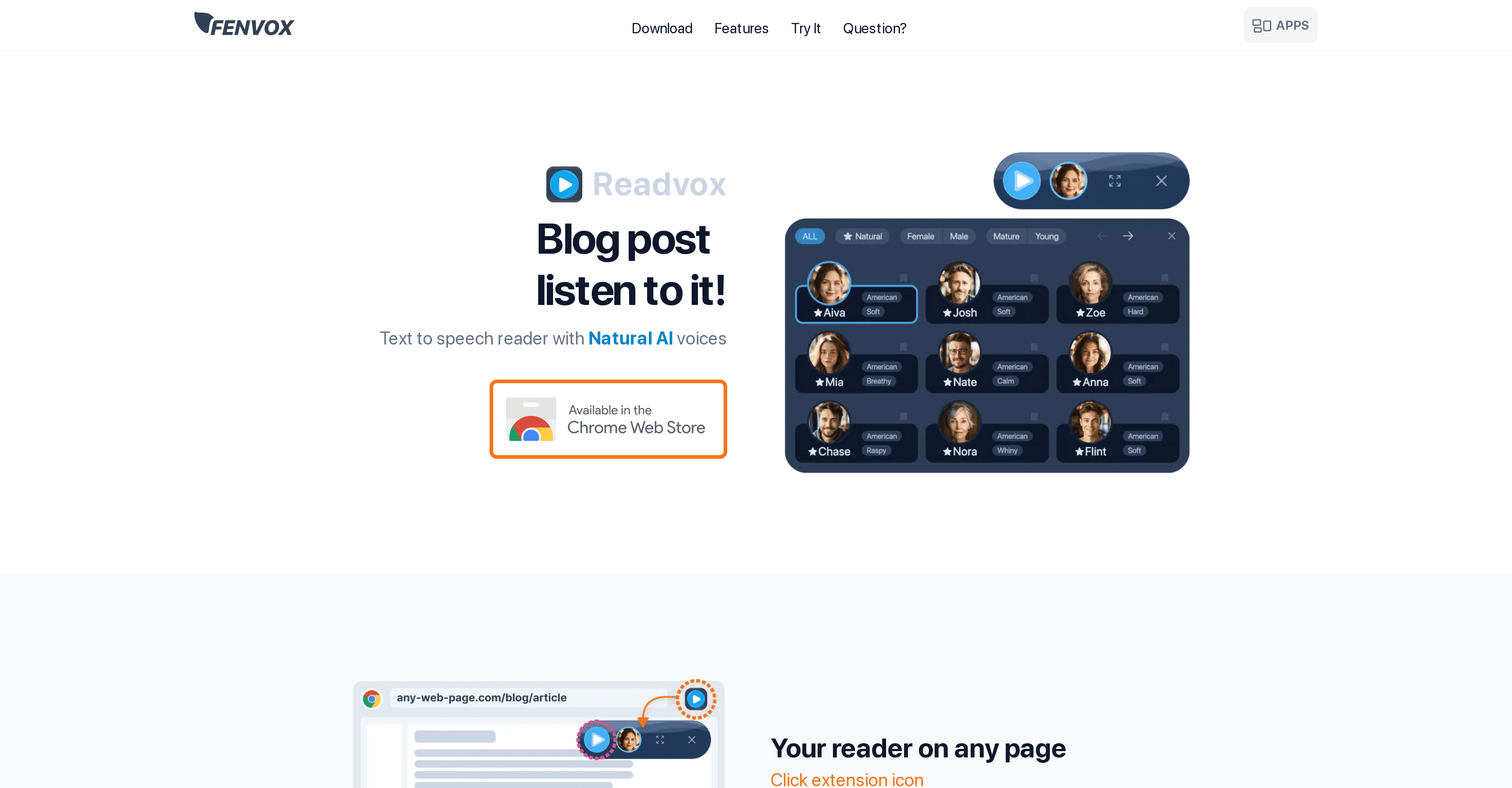 Readvox screenshot