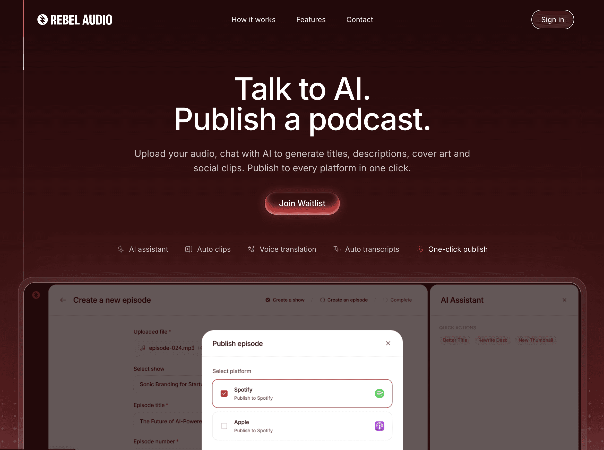 Rebel Audio screenshot