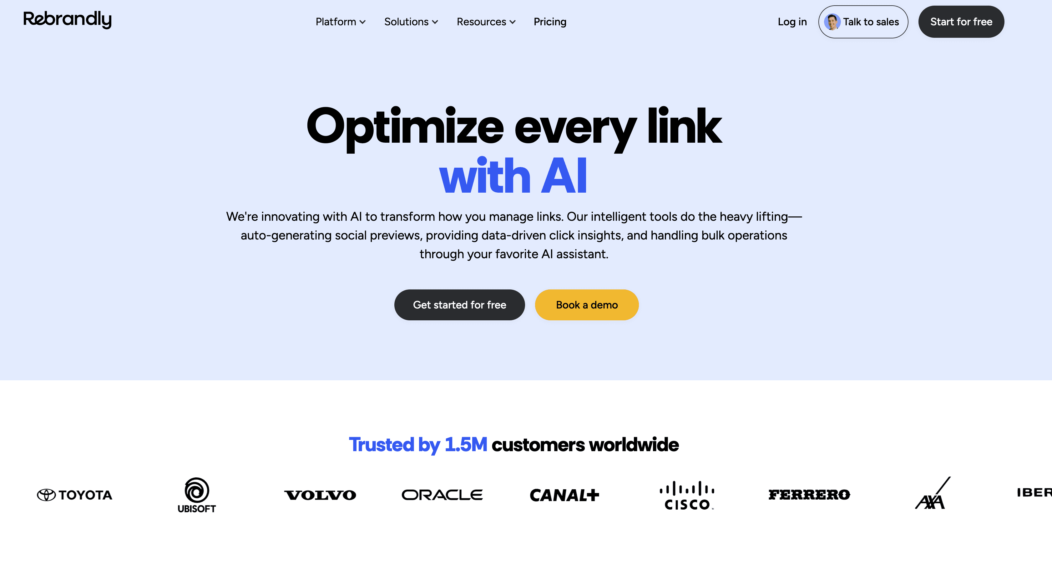 Rebrandly AI screenshot