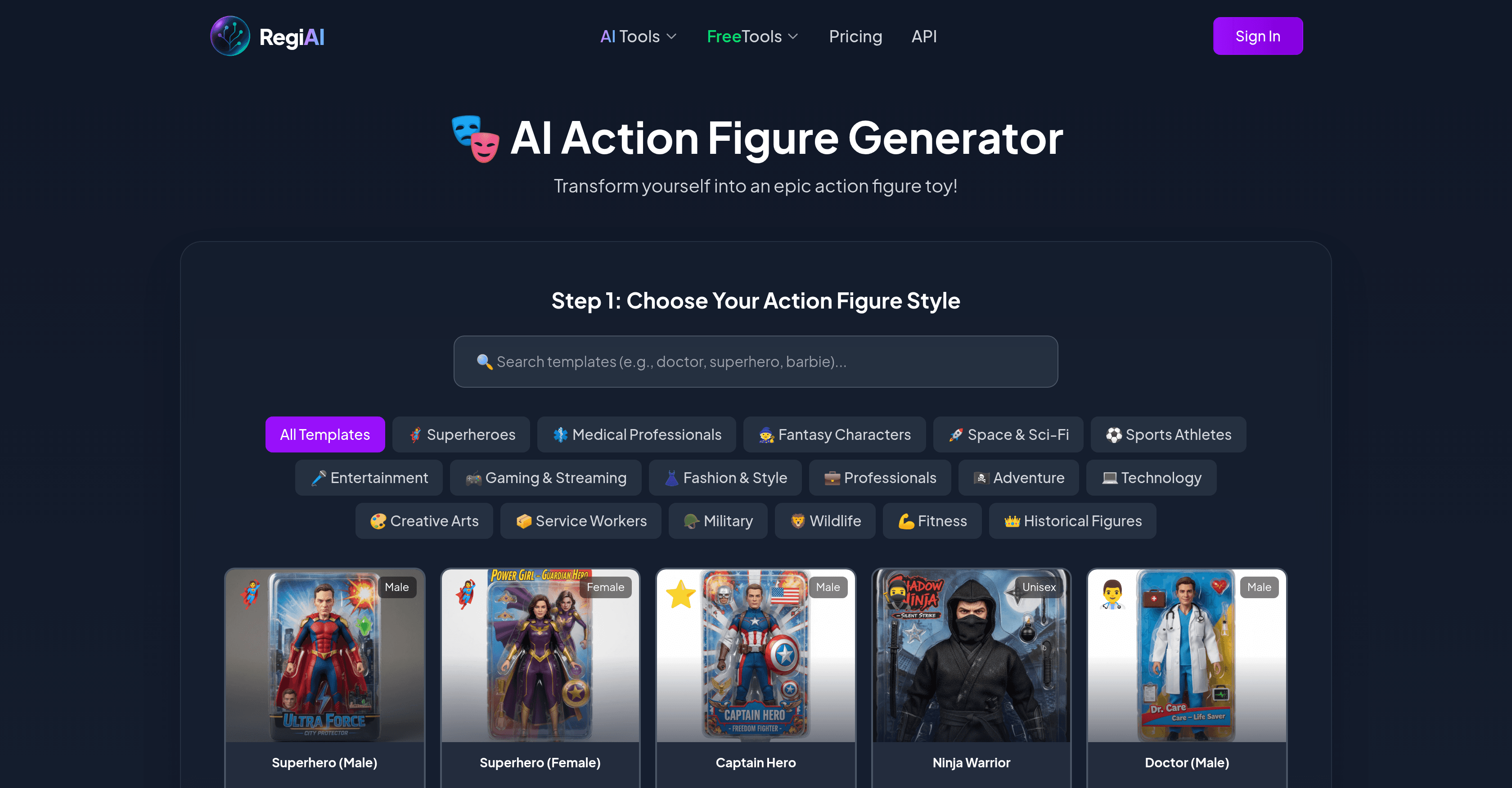 RegiAI | Action Figure Generator screenshot