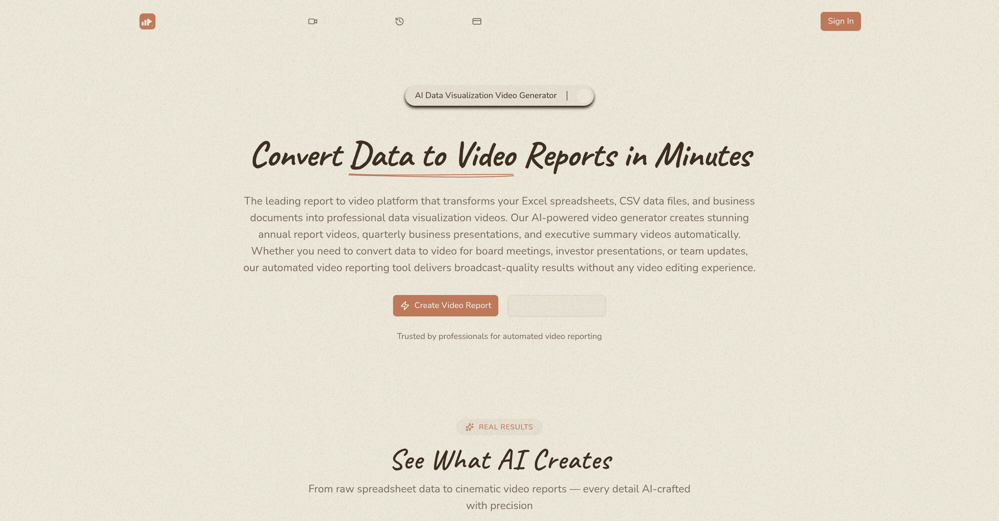 Report Video Generator screenshot