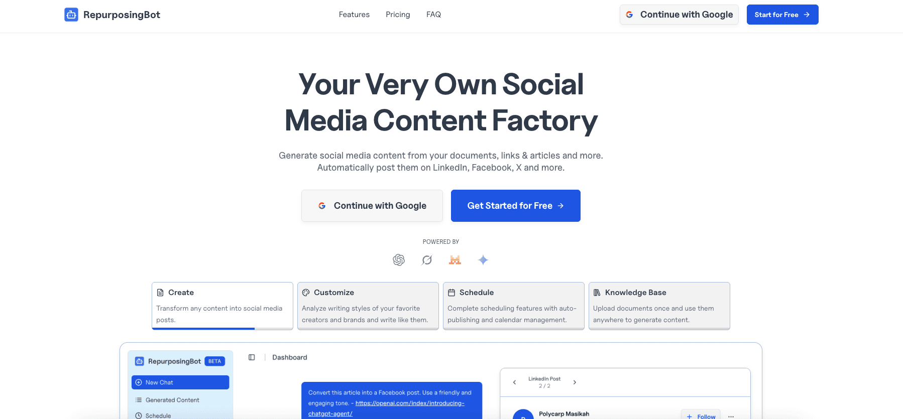 RepurposingBot screenshot