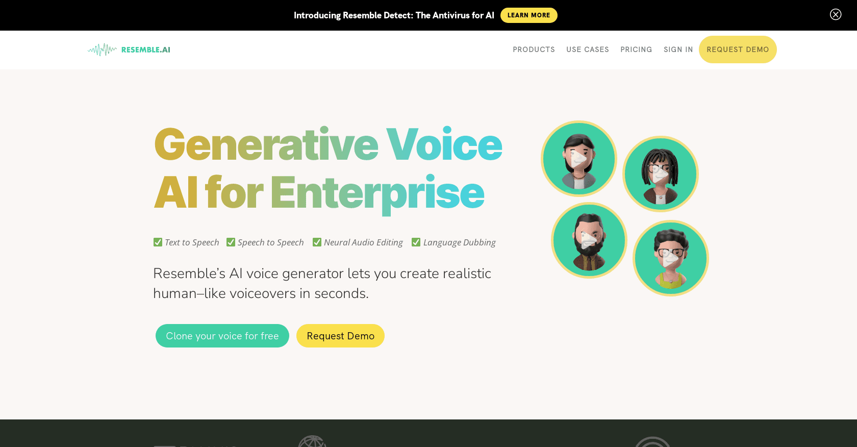 Resemble.ai screenshot