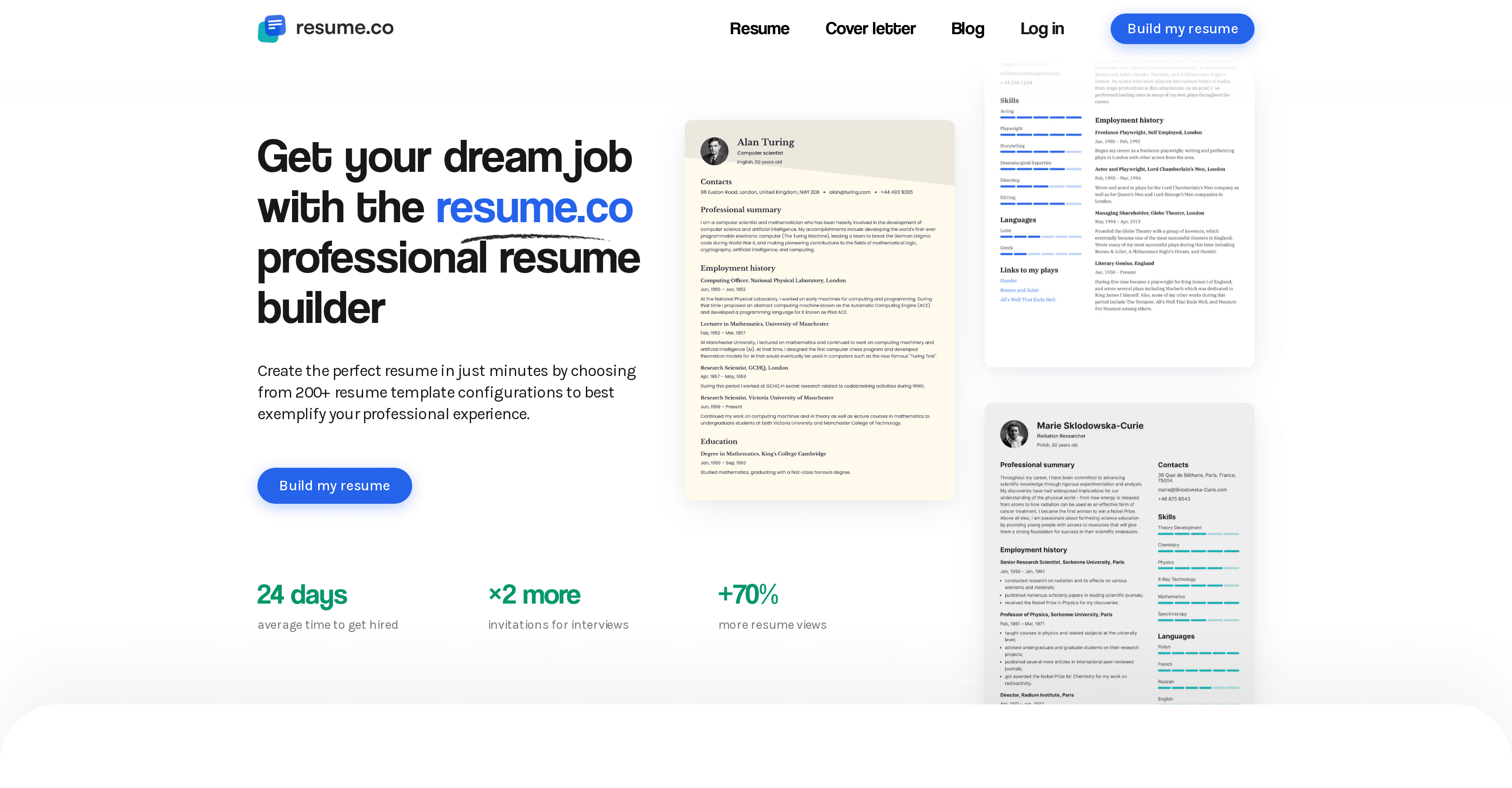 Resume.co screenshot
