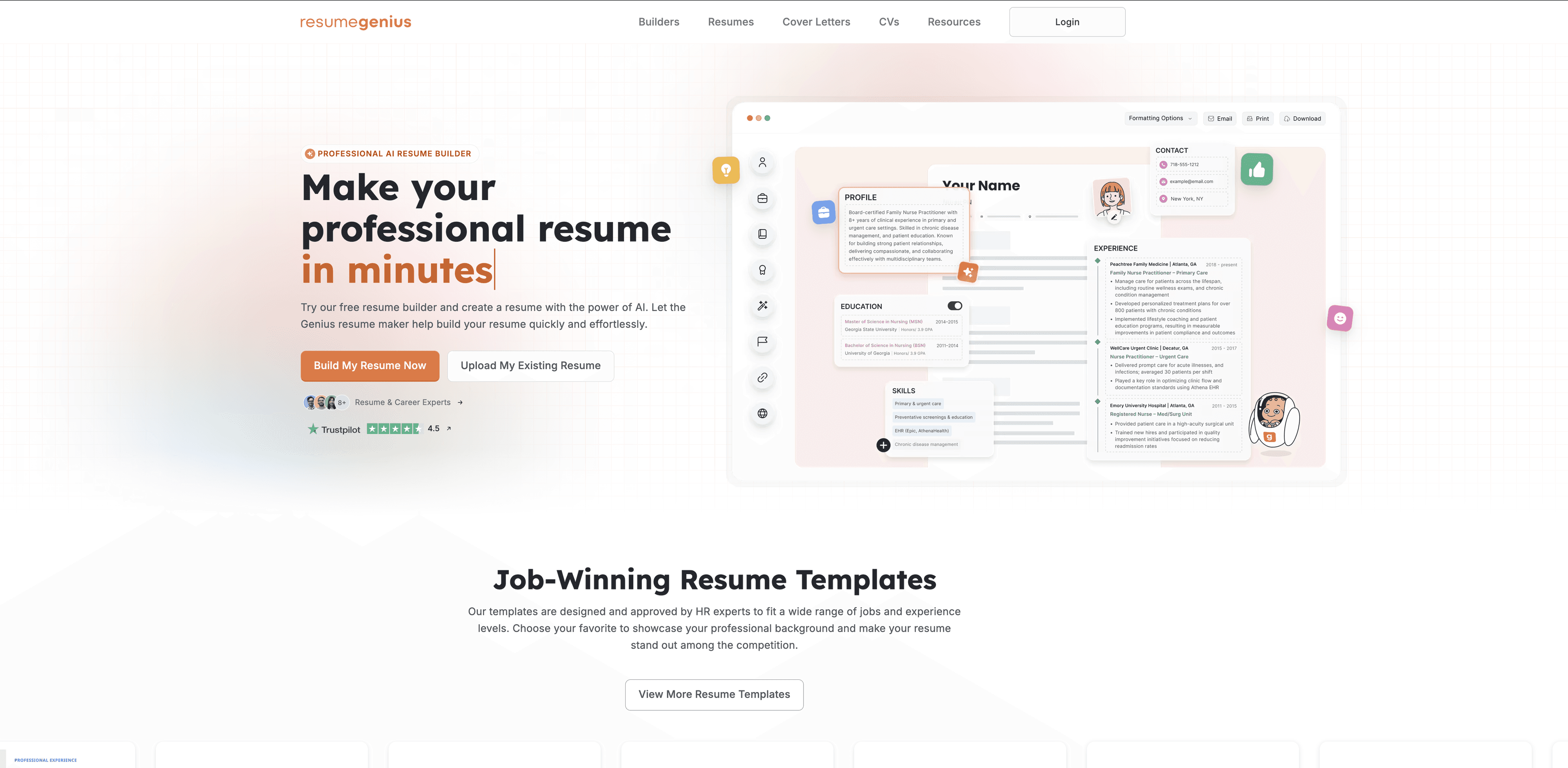 Resume Genius screenshot