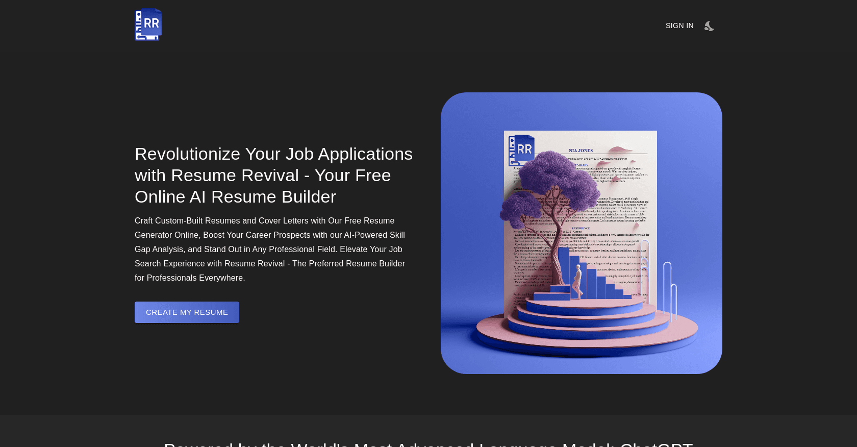 Resume revival screenshot