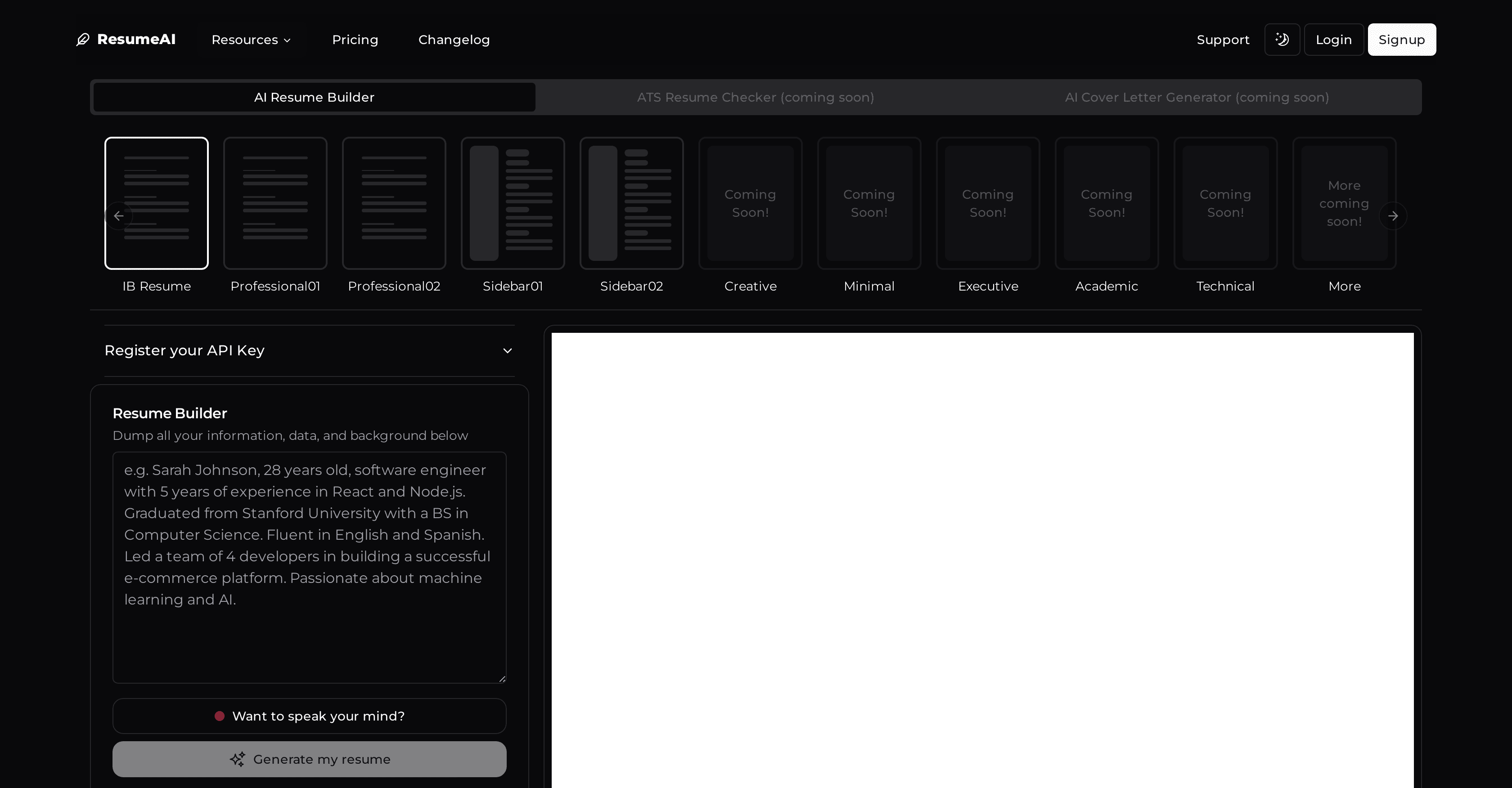 ResumeAI screenshot