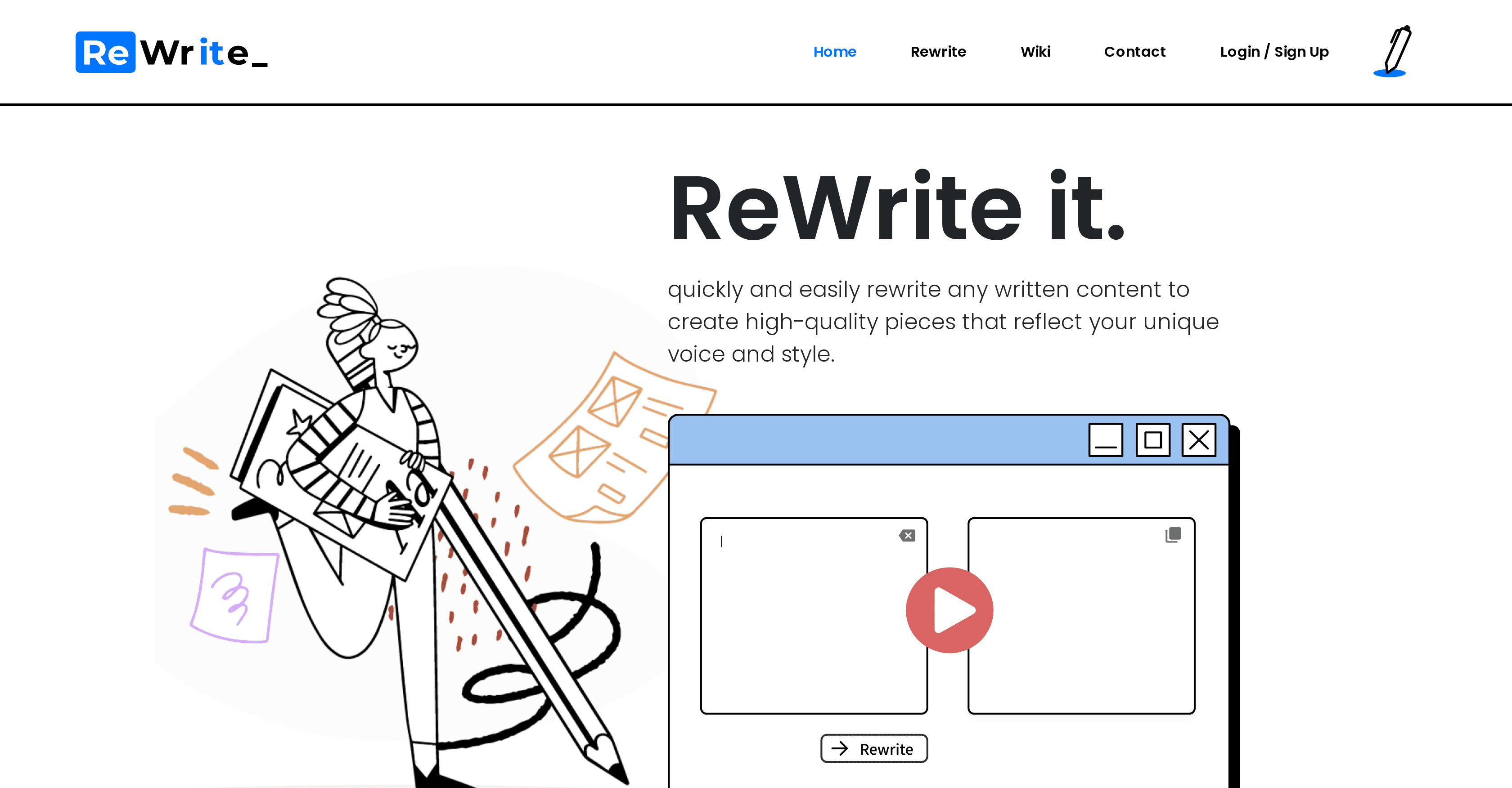 Rewriteit  screenshot
