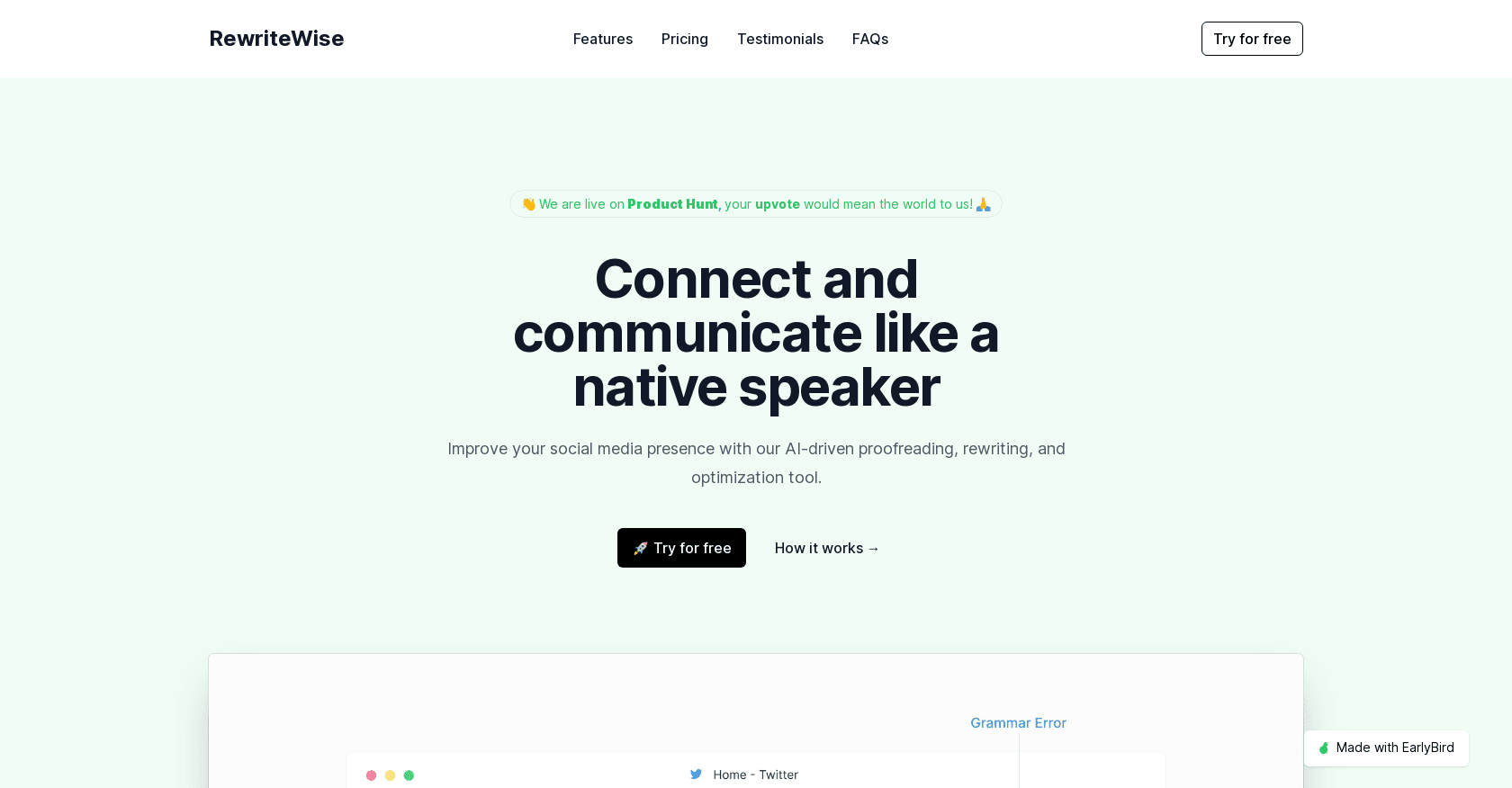 RewriteWise screenshot