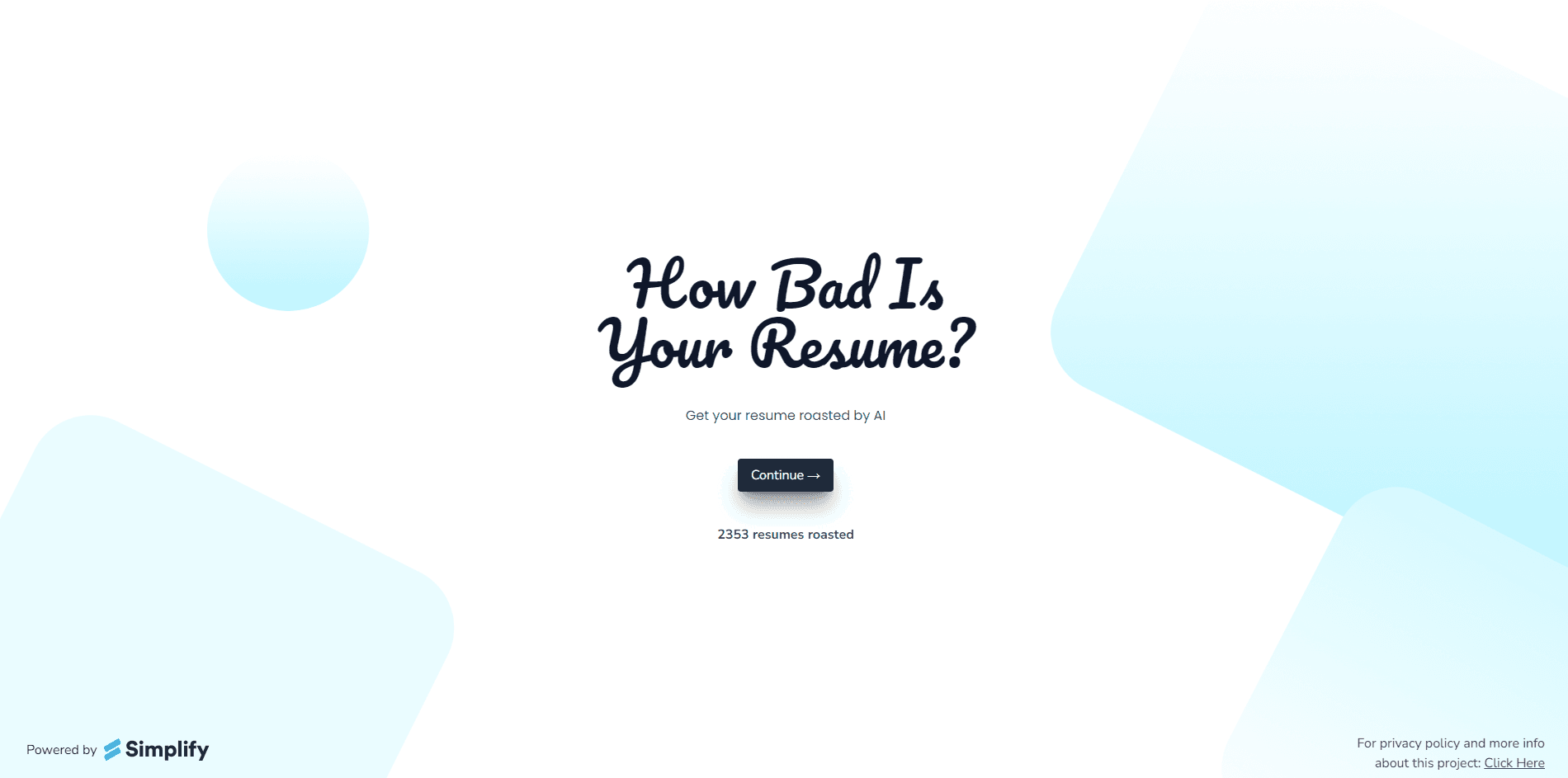 RoastMyResu.me screenshot