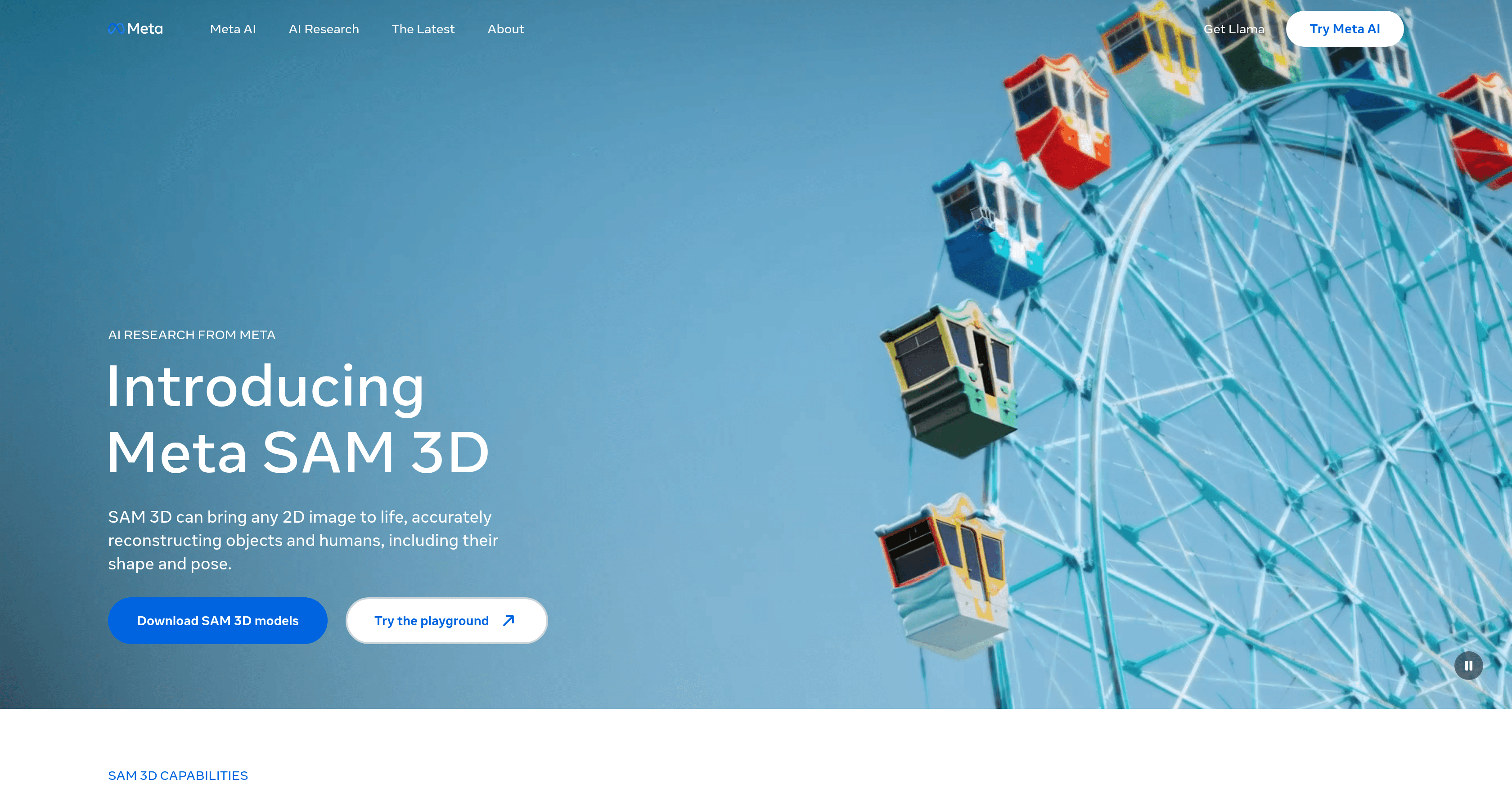 SAM 3D by Meta screenshot