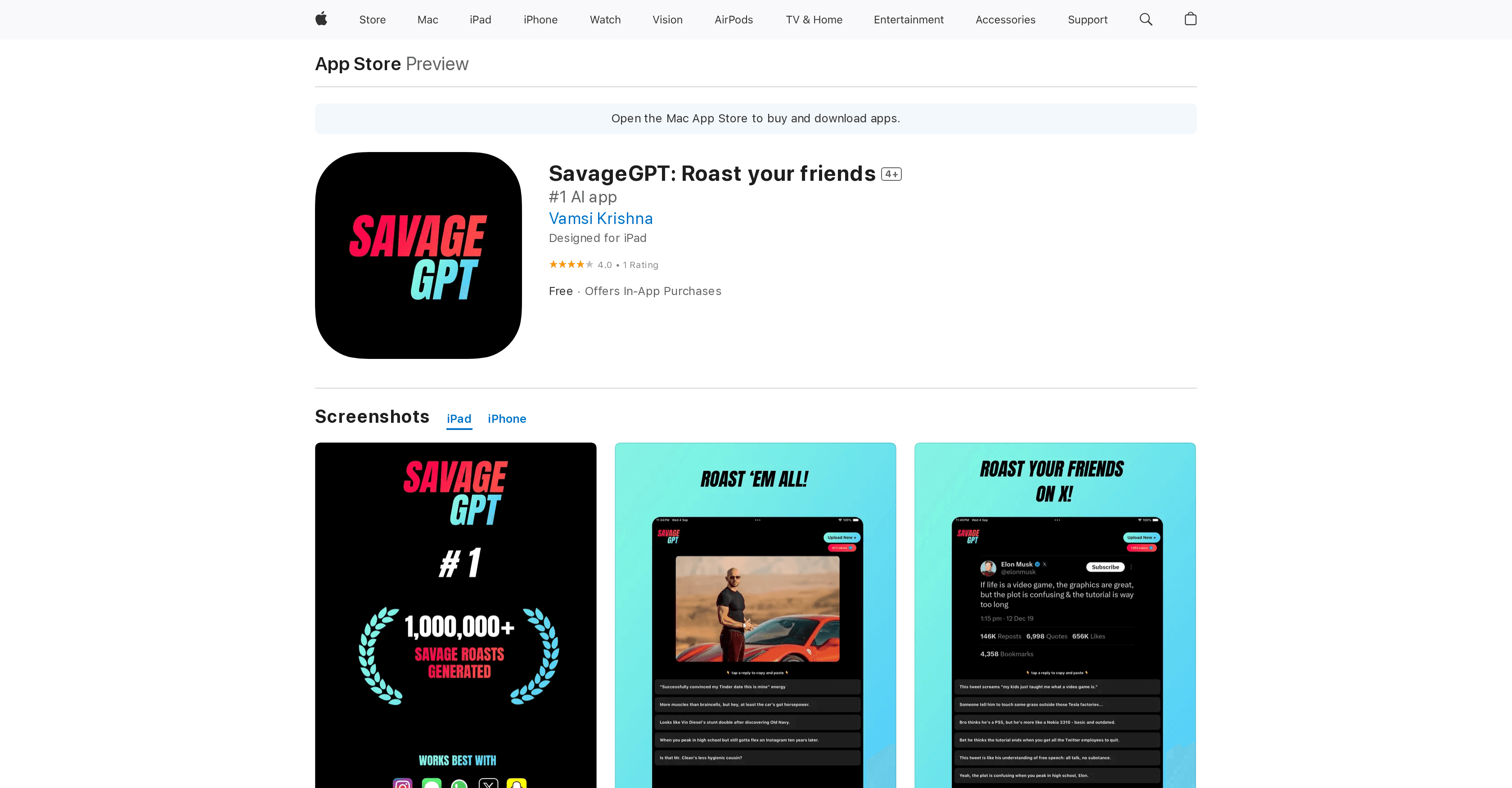 SavageGPT screenshot