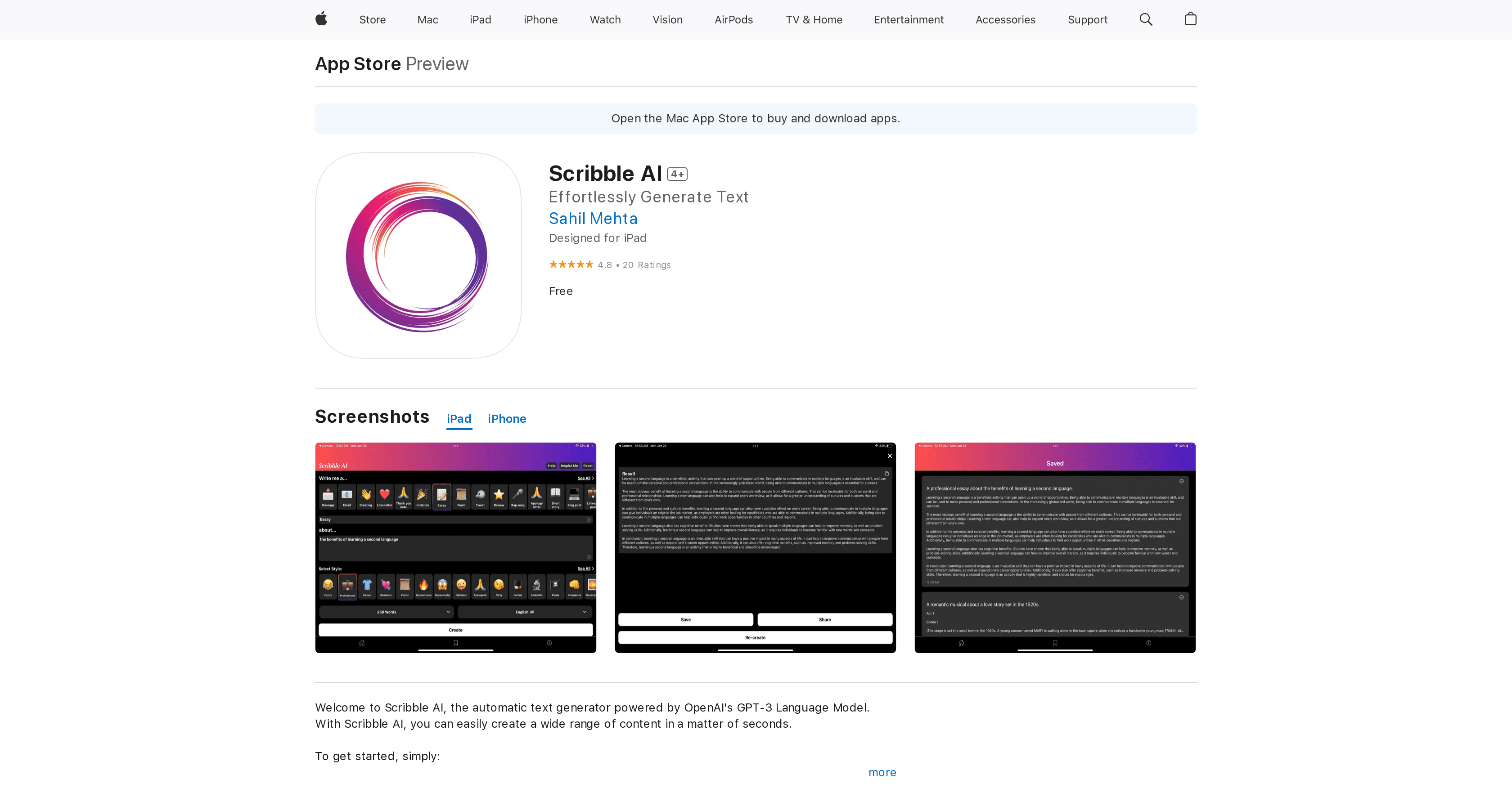 Scribble AI screenshot