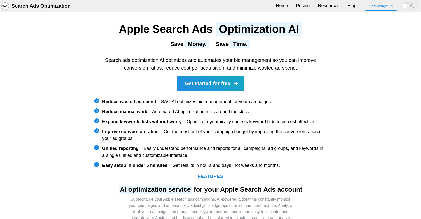 Search Ads Optimization AI screenshot