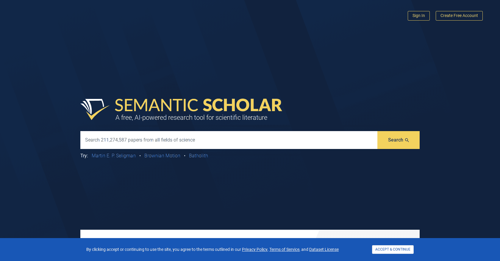 Semantic Scholar screenshot
