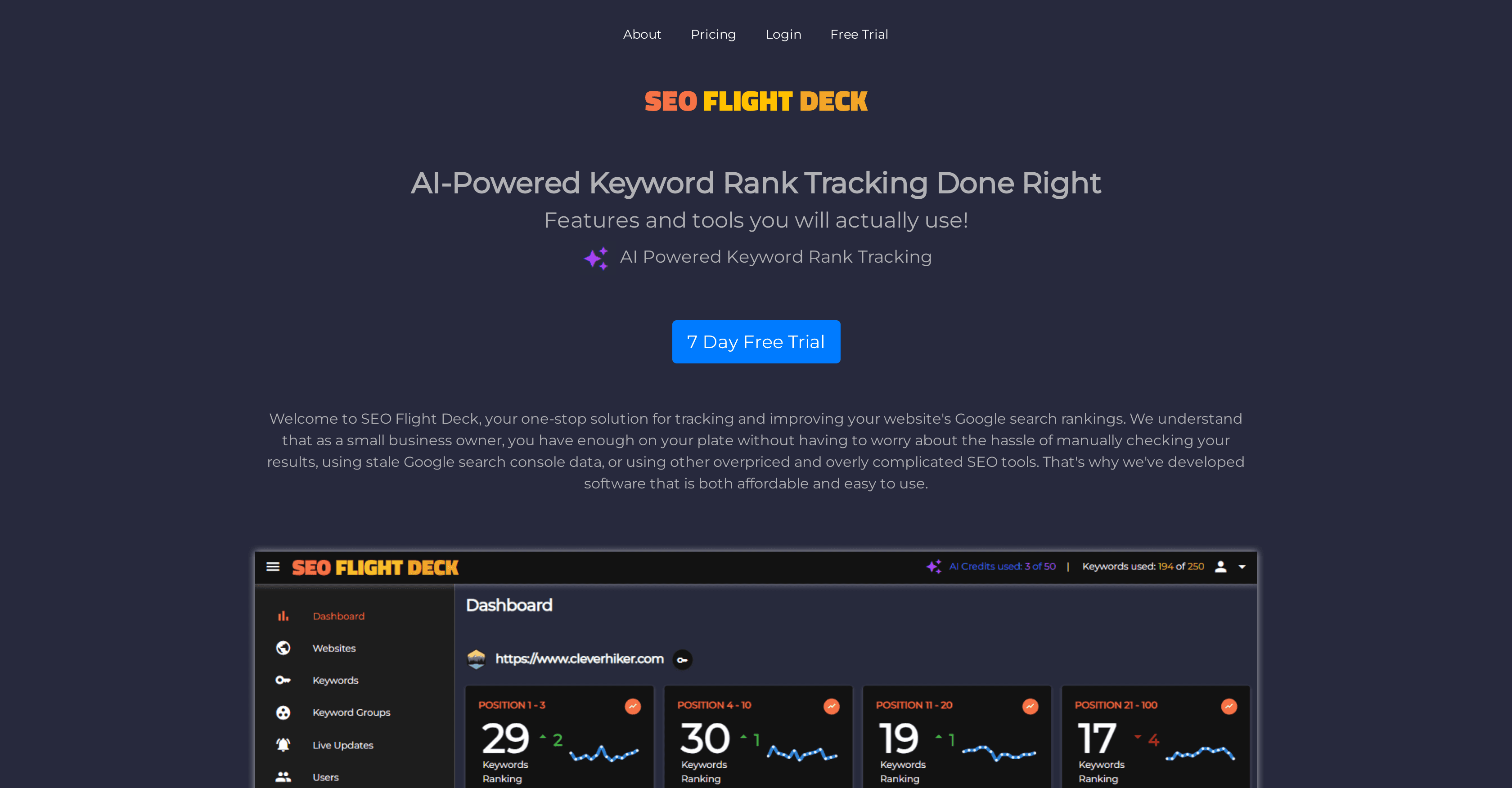 SEO Flight Deck screenshot