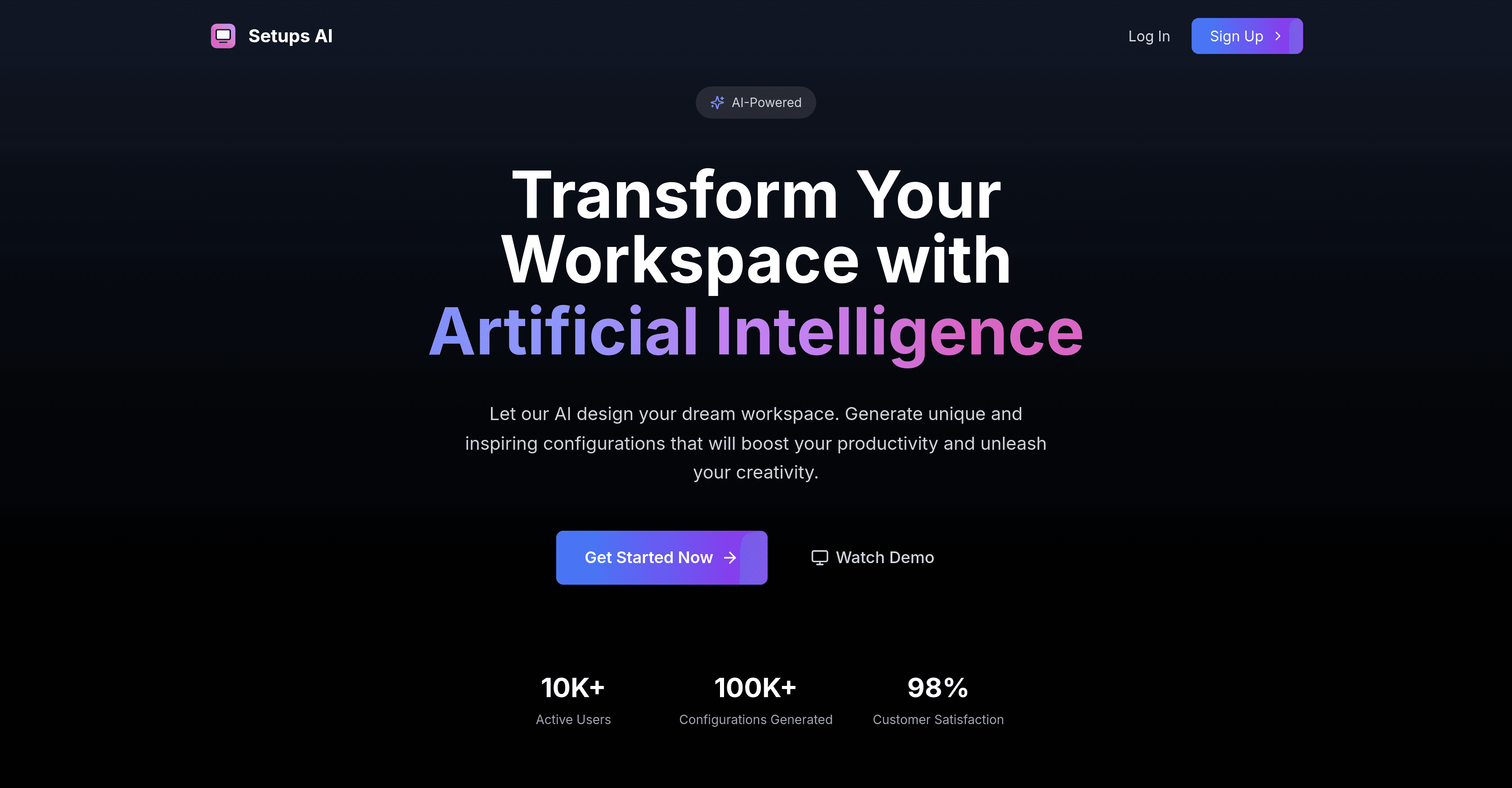 Setups AI screenshot