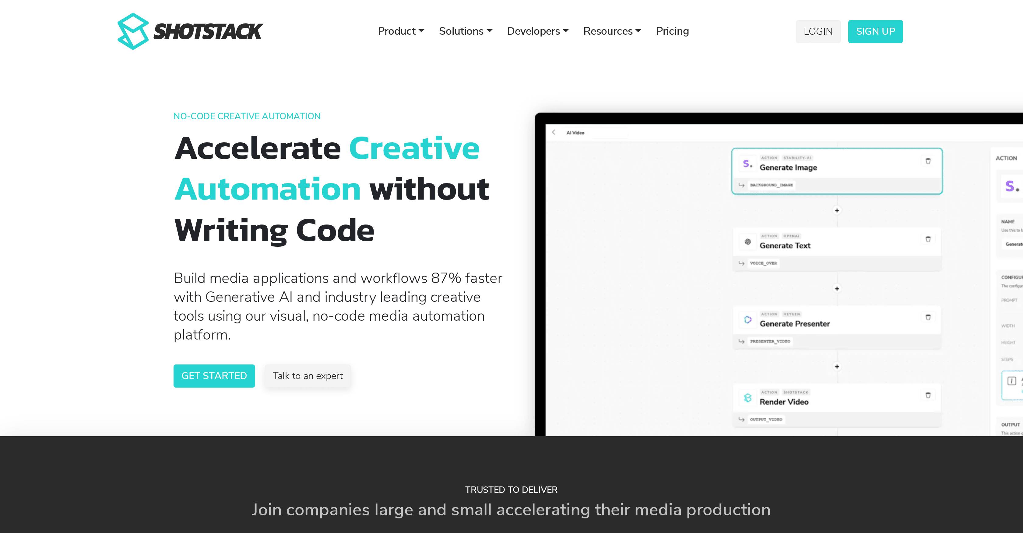 Shotstack Workflows screenshot