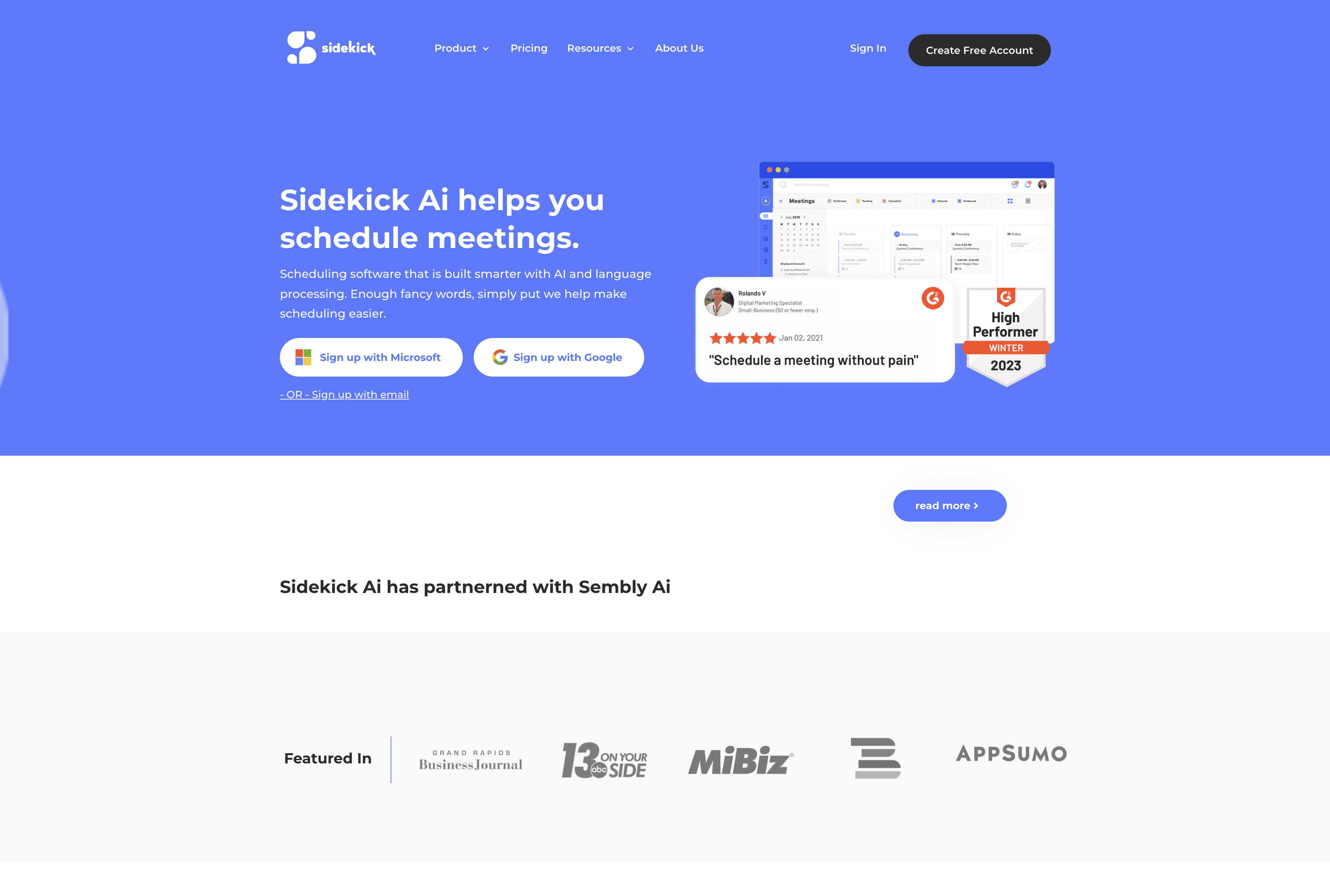 Sidekick.com screenshot
