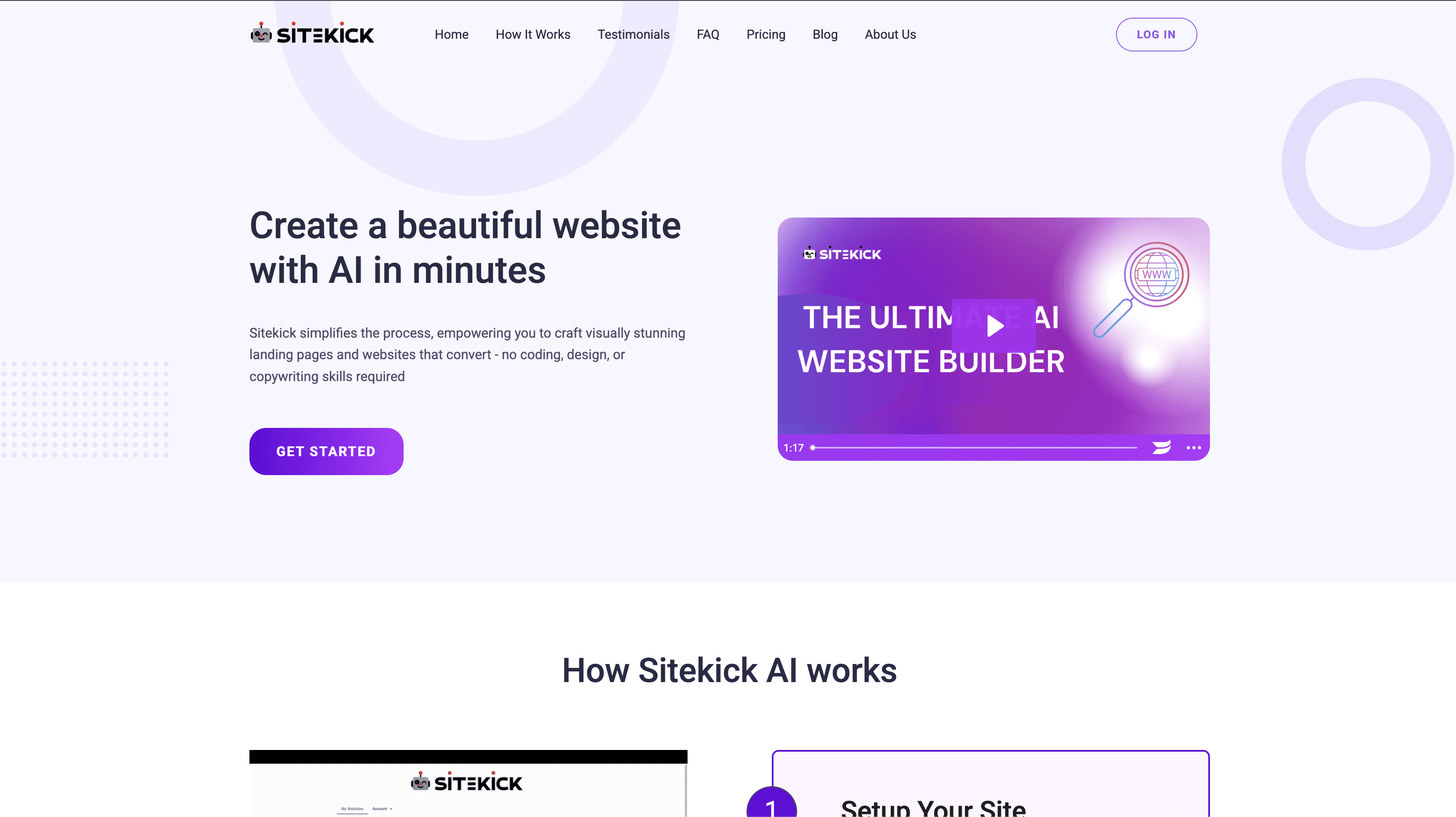 Sitekick screenshot