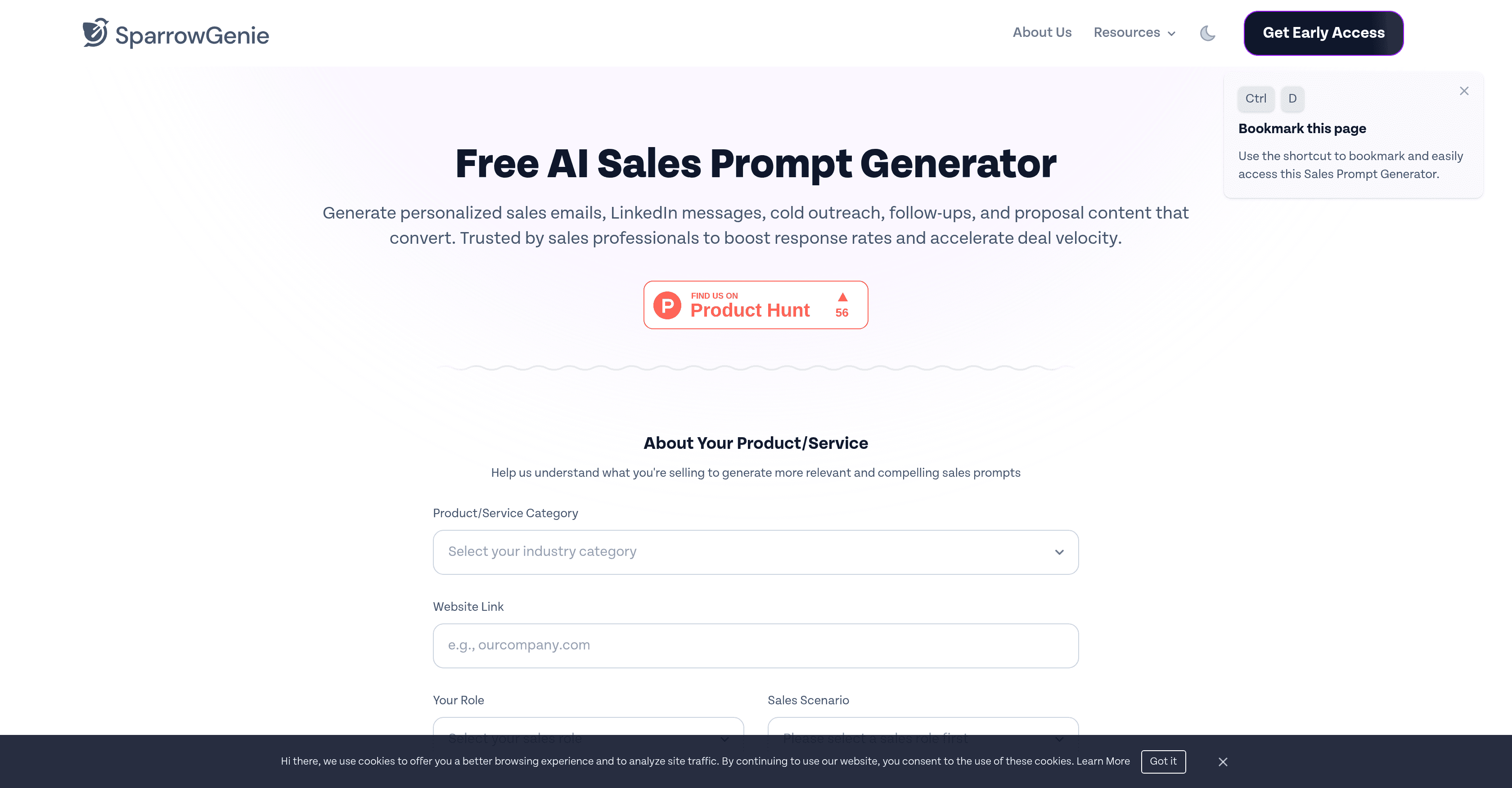 SparrowGenie screenshot