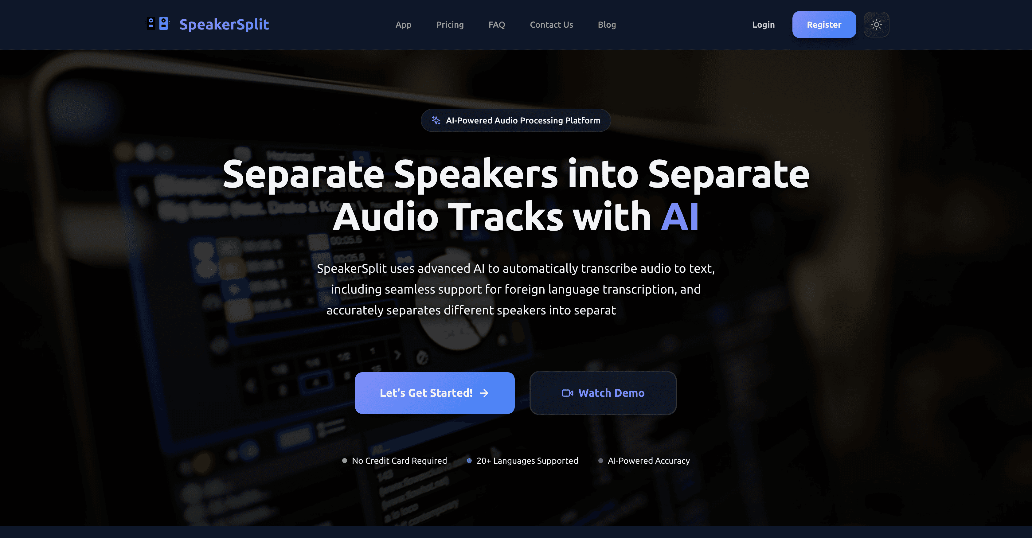 SpeakerSplit.io screenshot