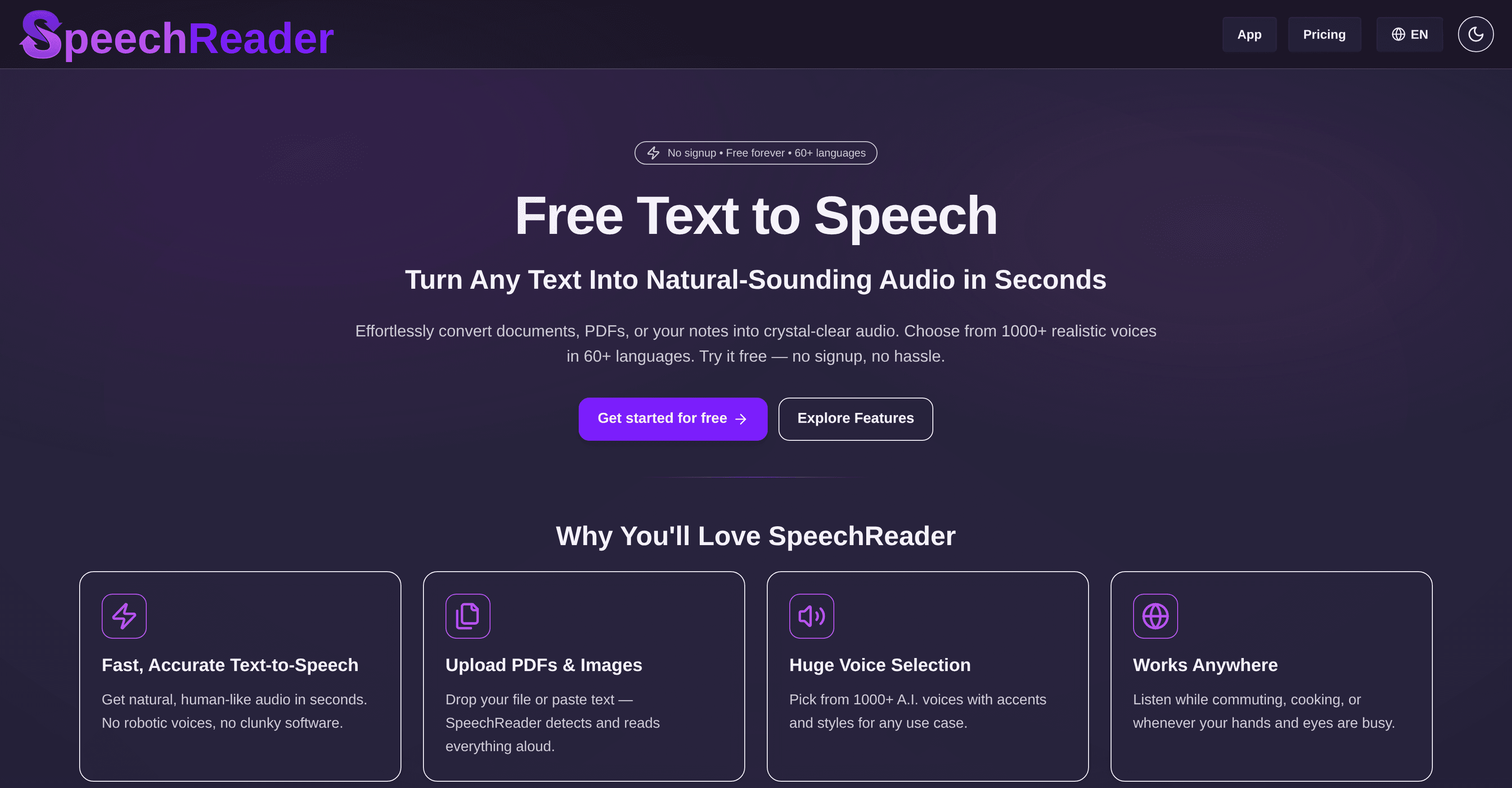 SpeechReader screenshot