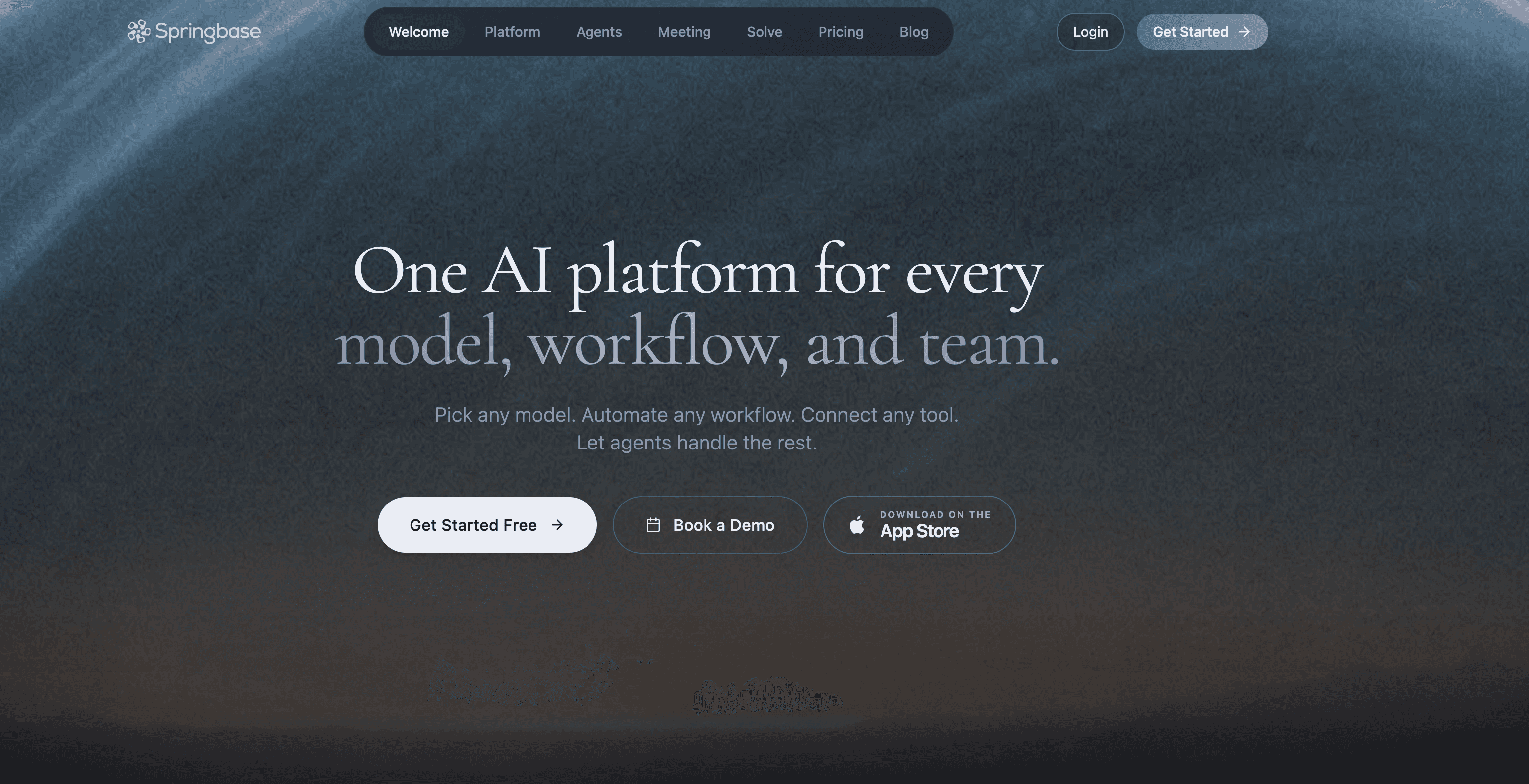 Springbase screenshot
