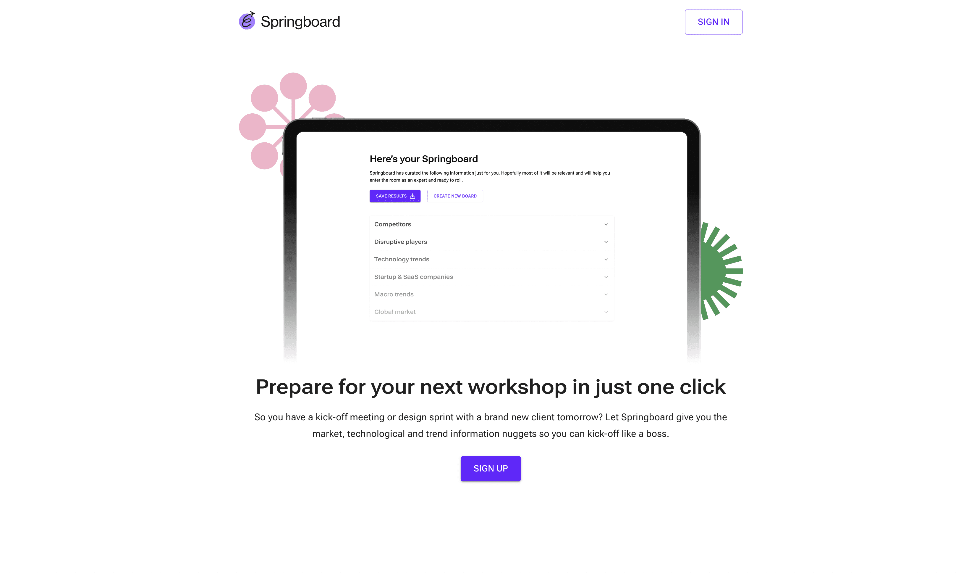 Springboard screenshot