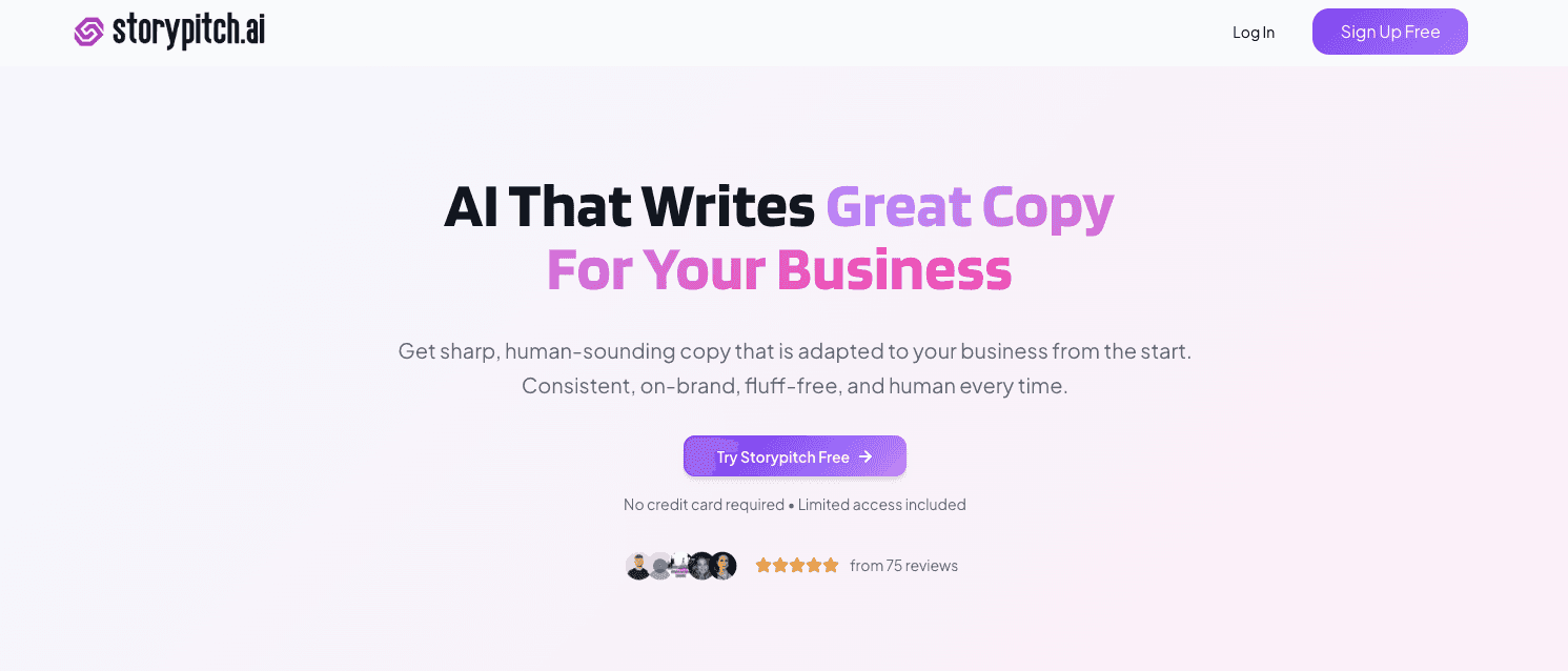 Storypitch.ai screenshot