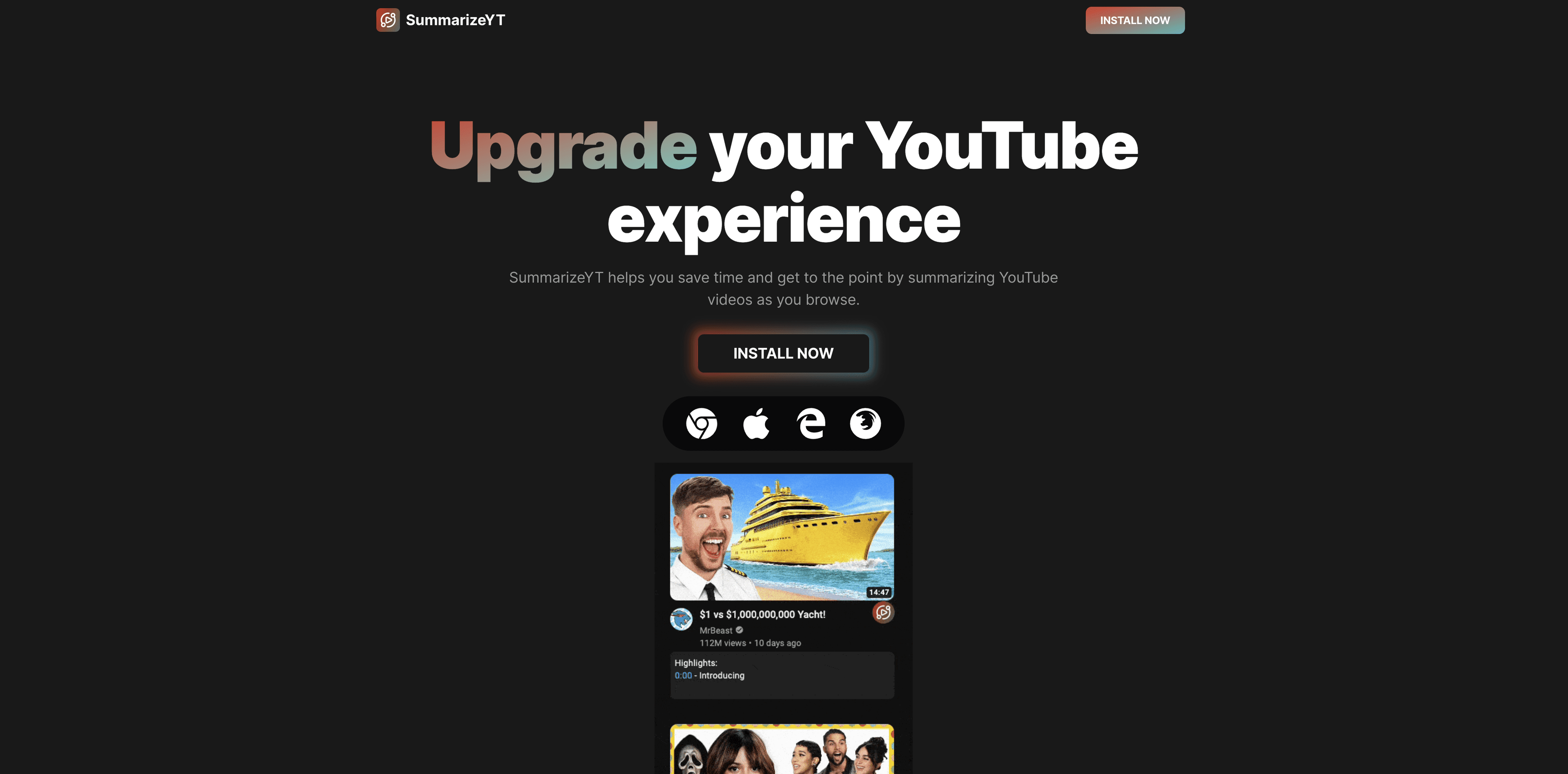 SummarizeYT screenshot