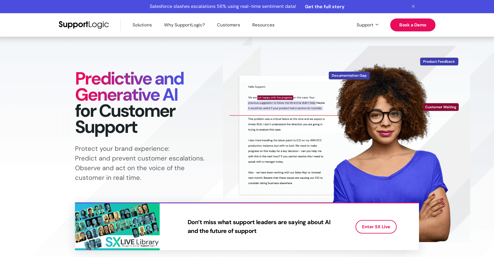 Supportlogic screenshot