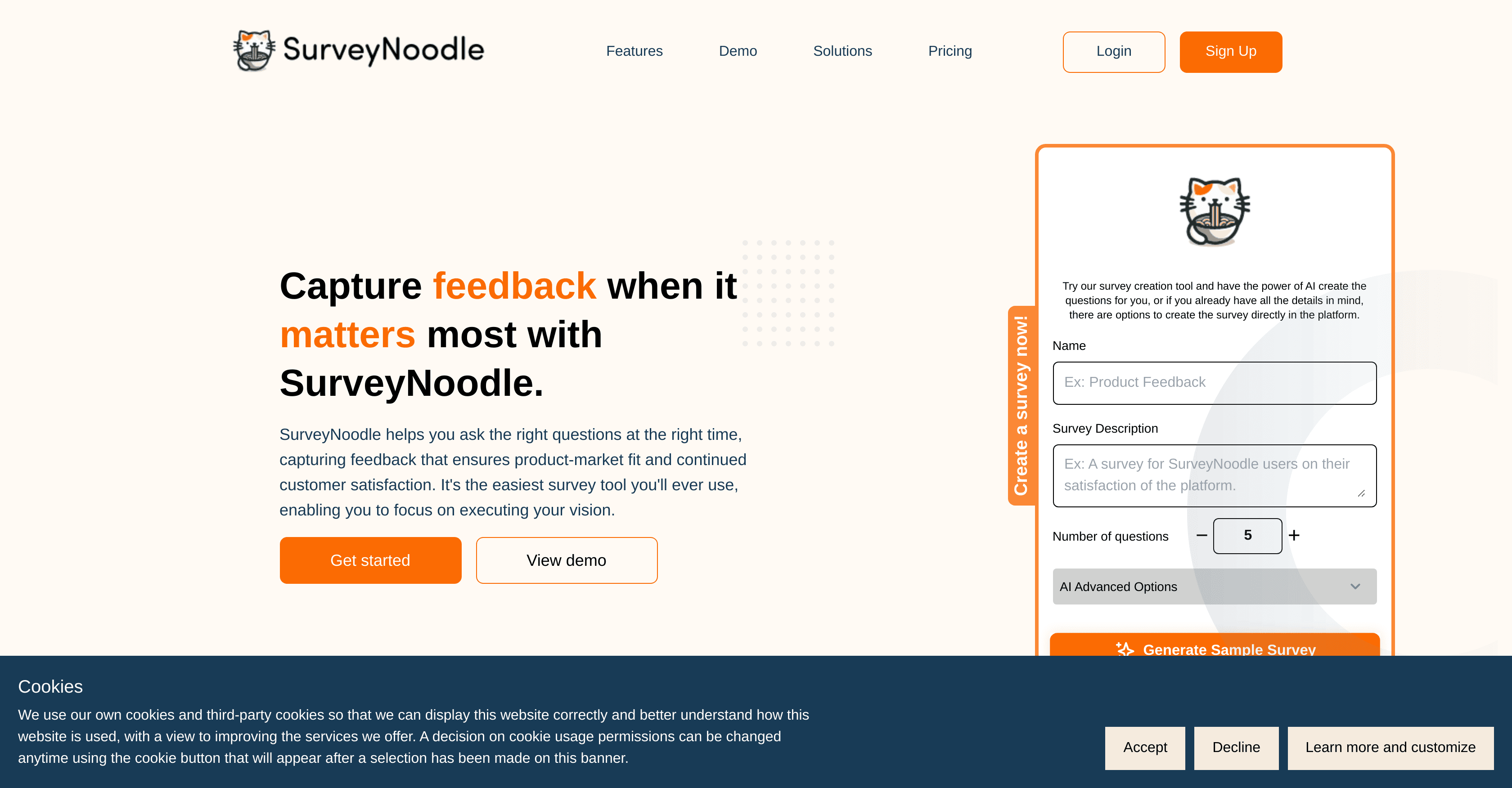 SurveyNoodle screenshot
