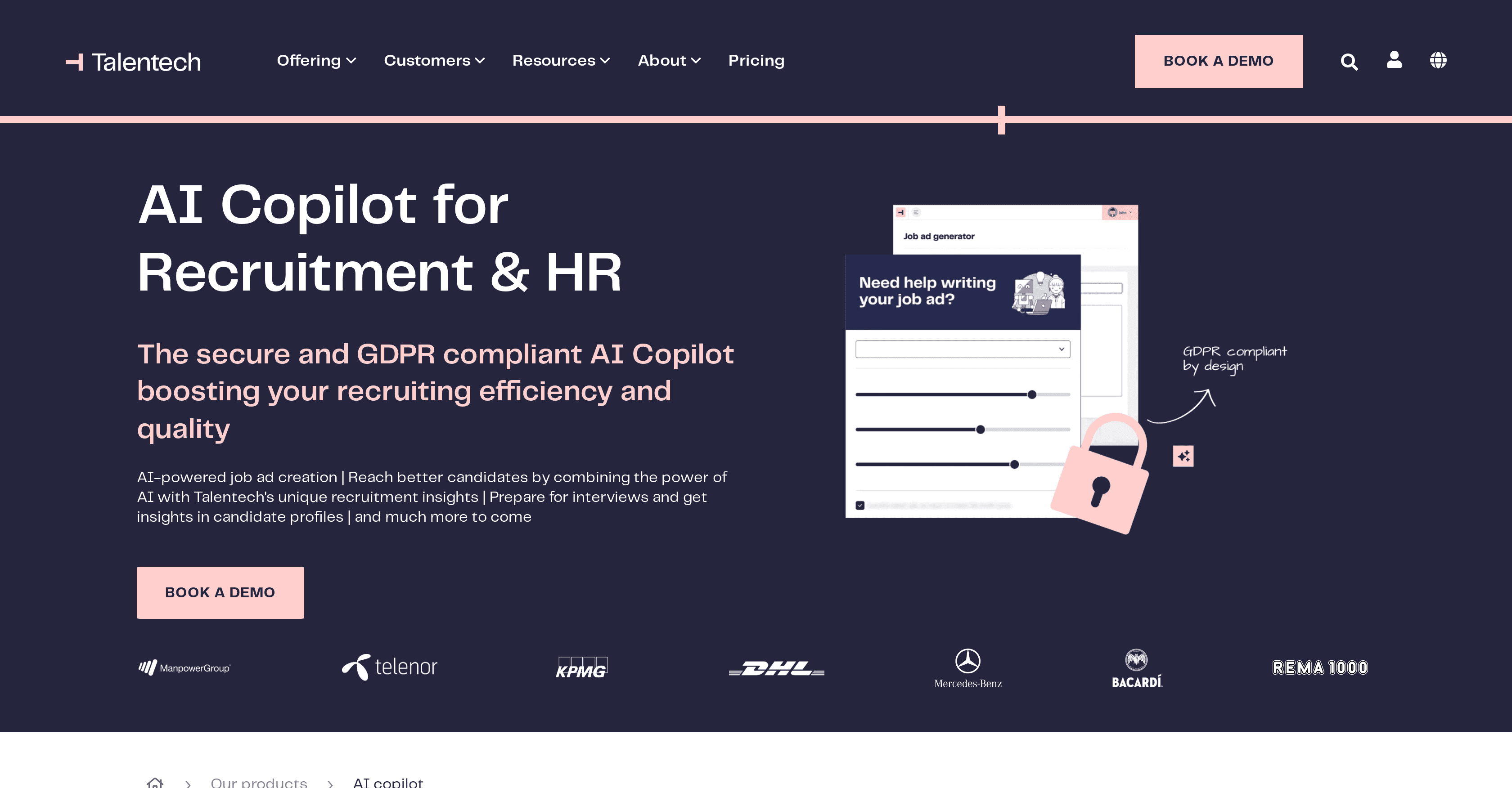 Talentech screenshot
