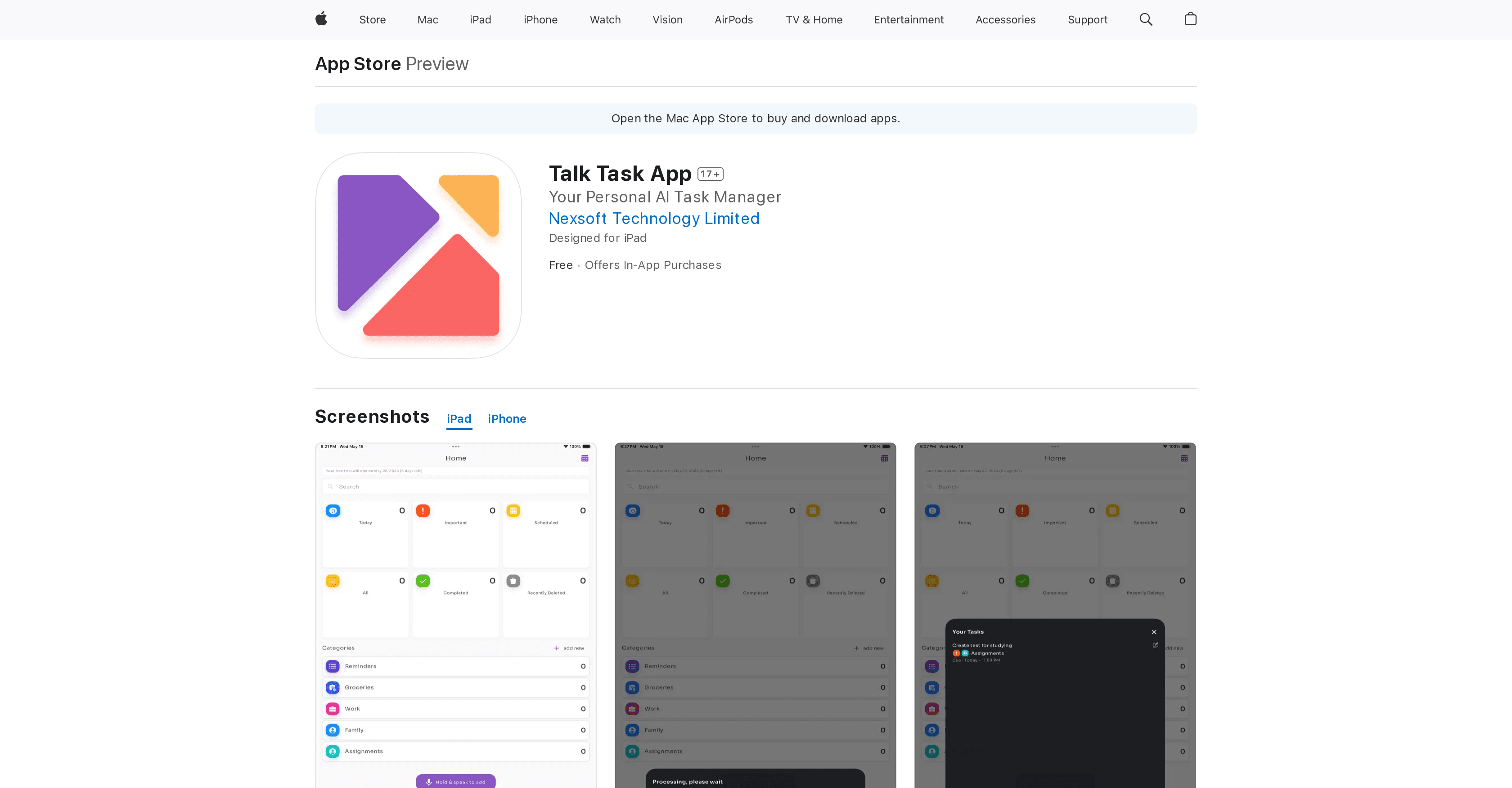 Talk Task App screenshot