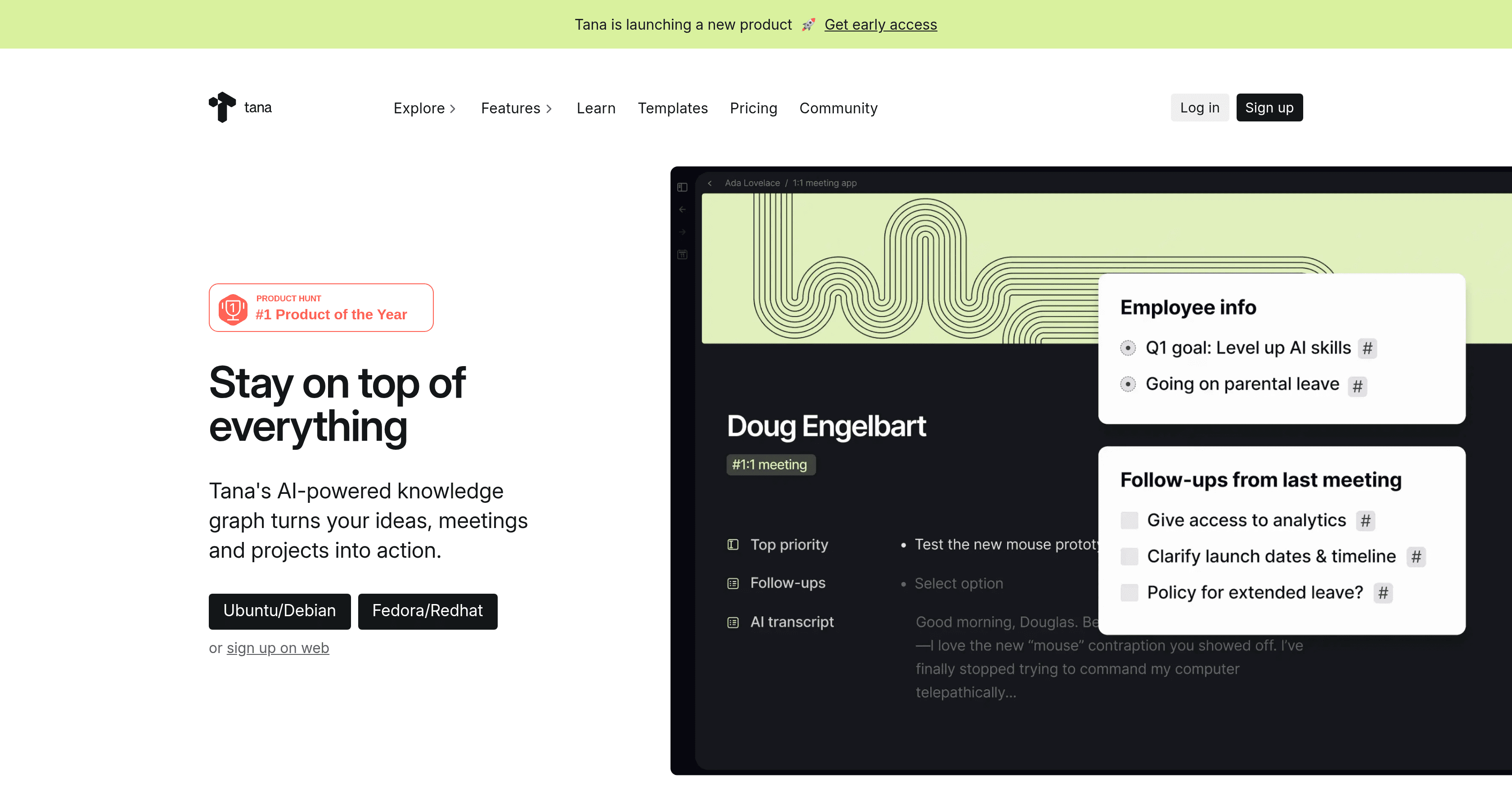 Tana Outliner screenshot