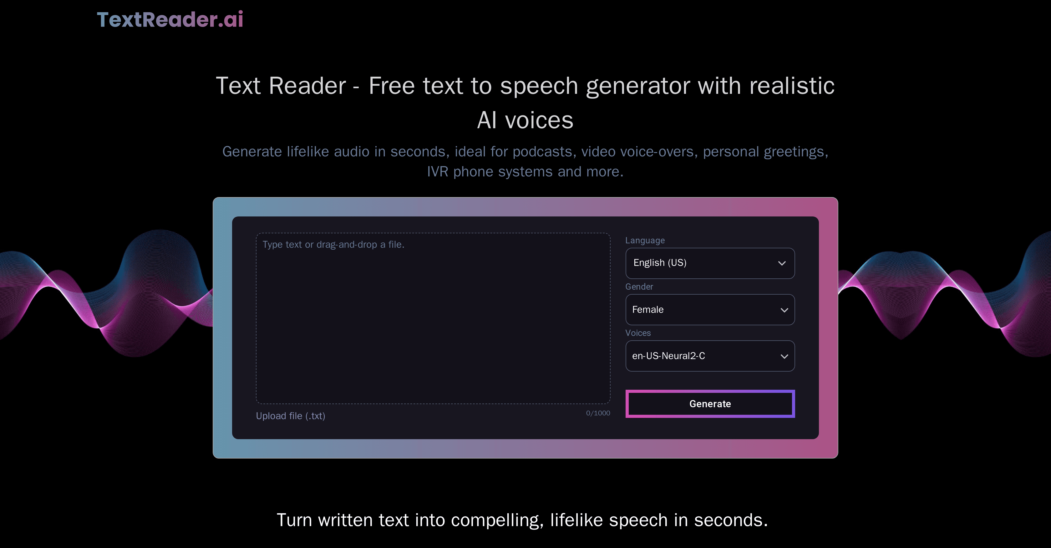 Text Reader screenshot