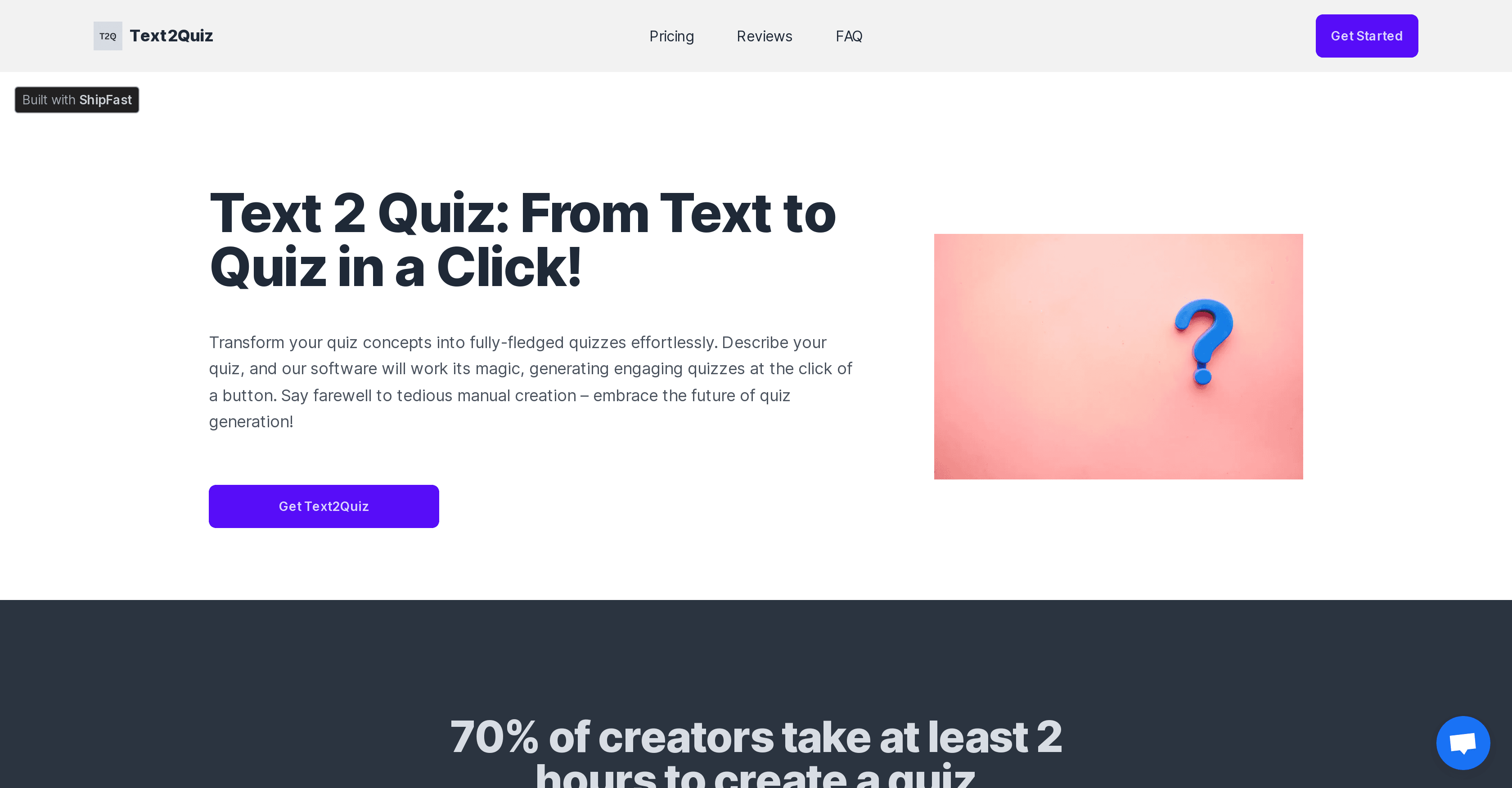 Text2Quiz screenshot