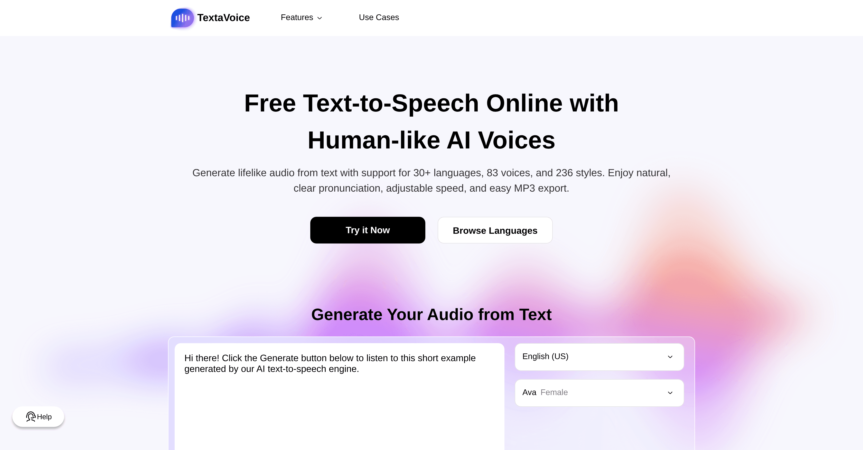 TextaVoice - Free Text to Speech screenshot