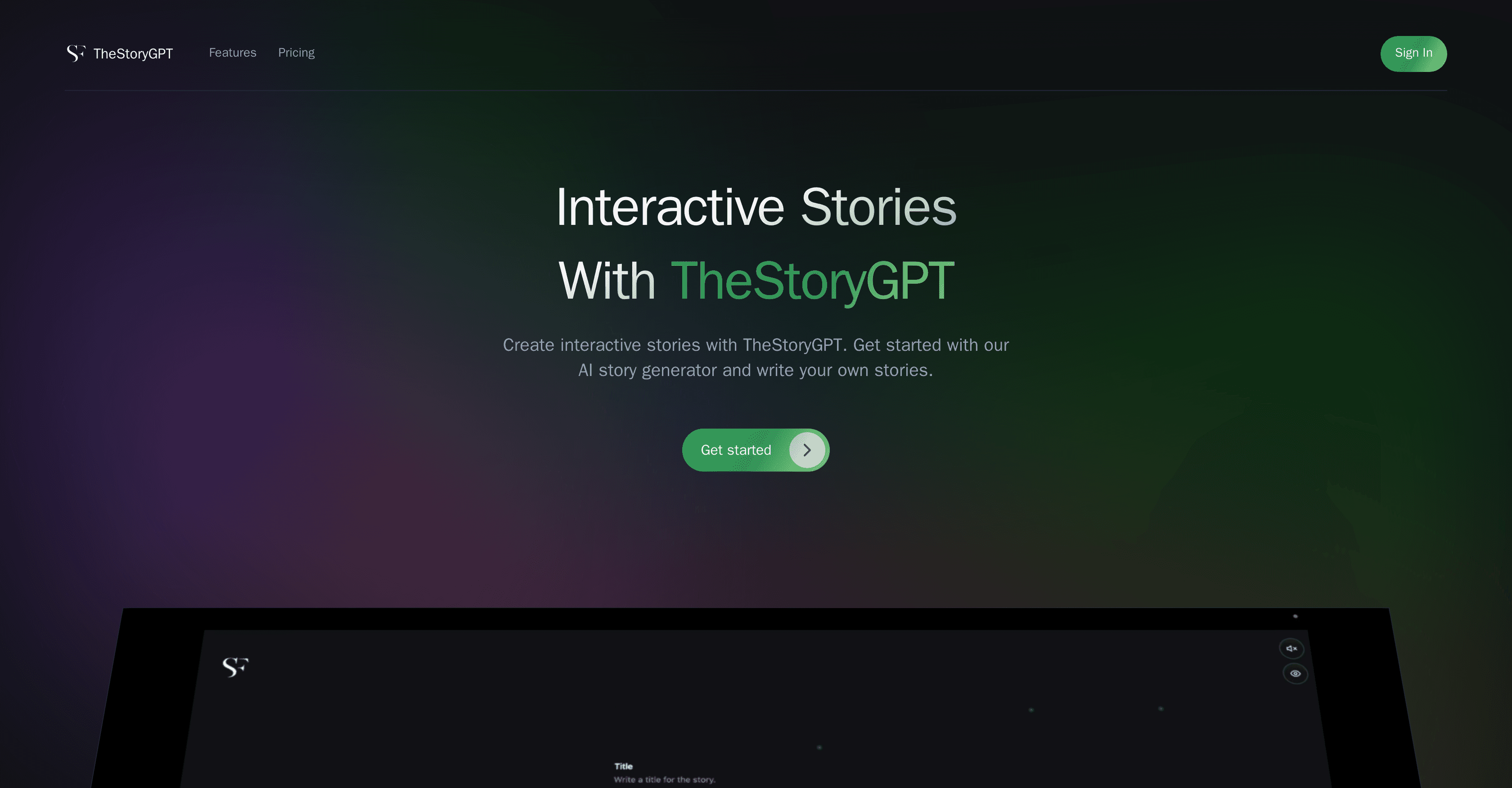 TheStoryGPT screenshot
