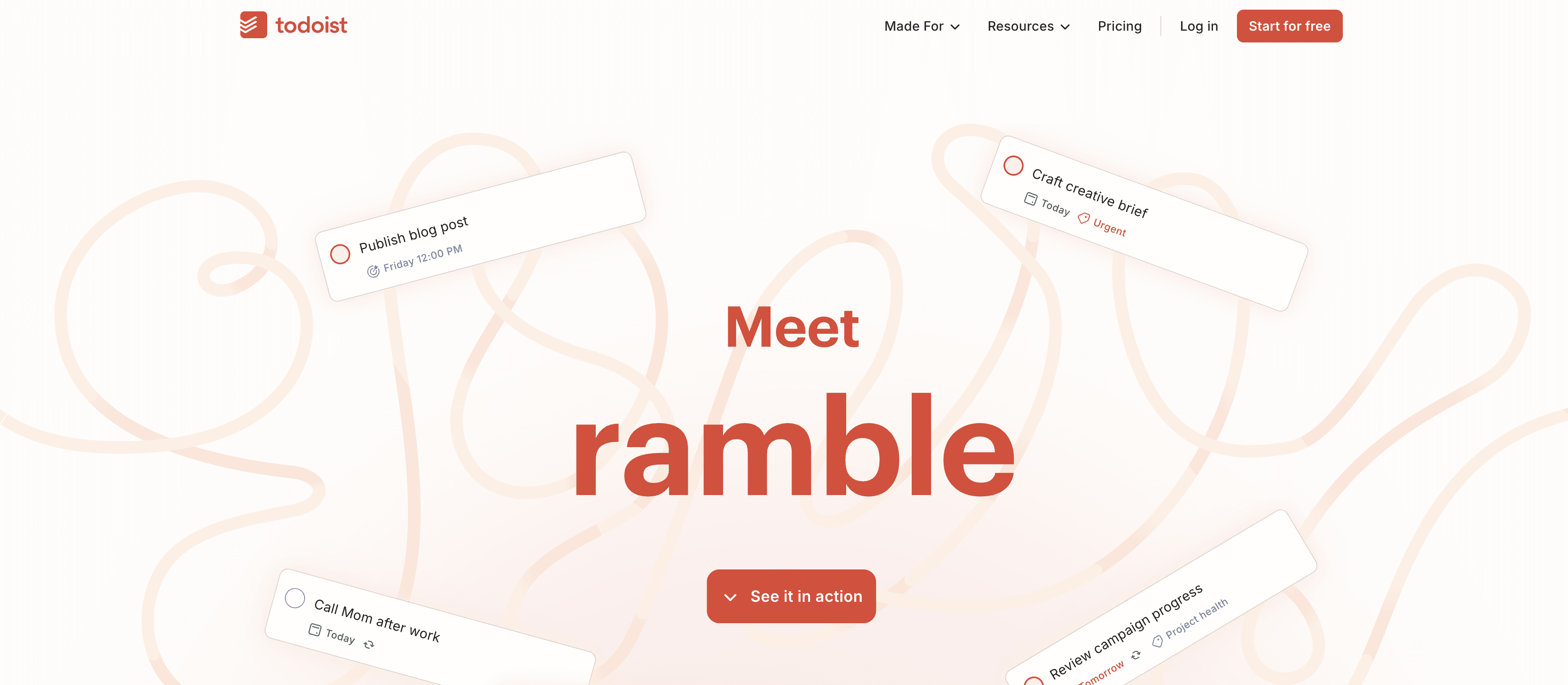 Todoist Ramble screenshot