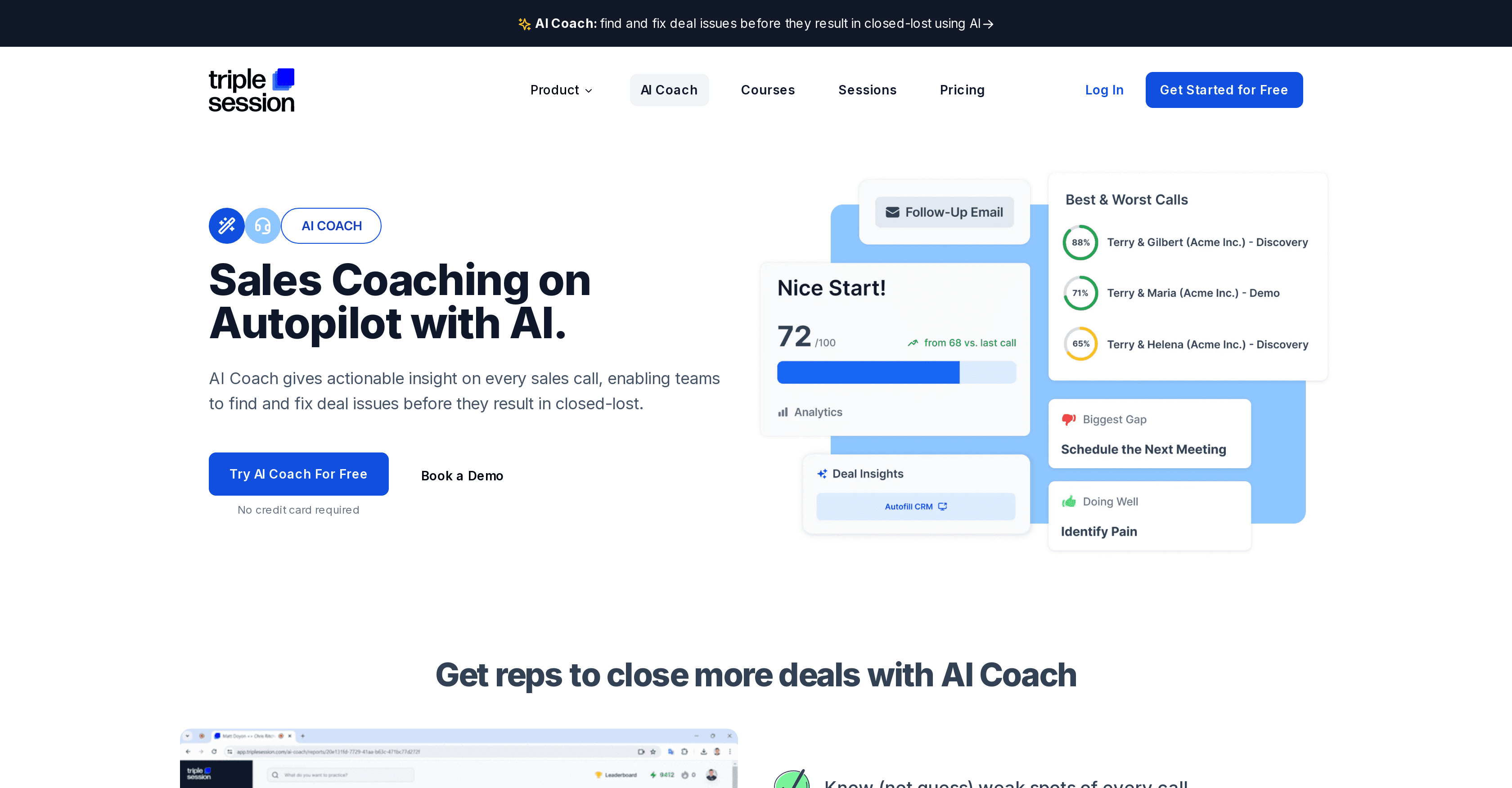 Triple Session - AI Coach screenshot