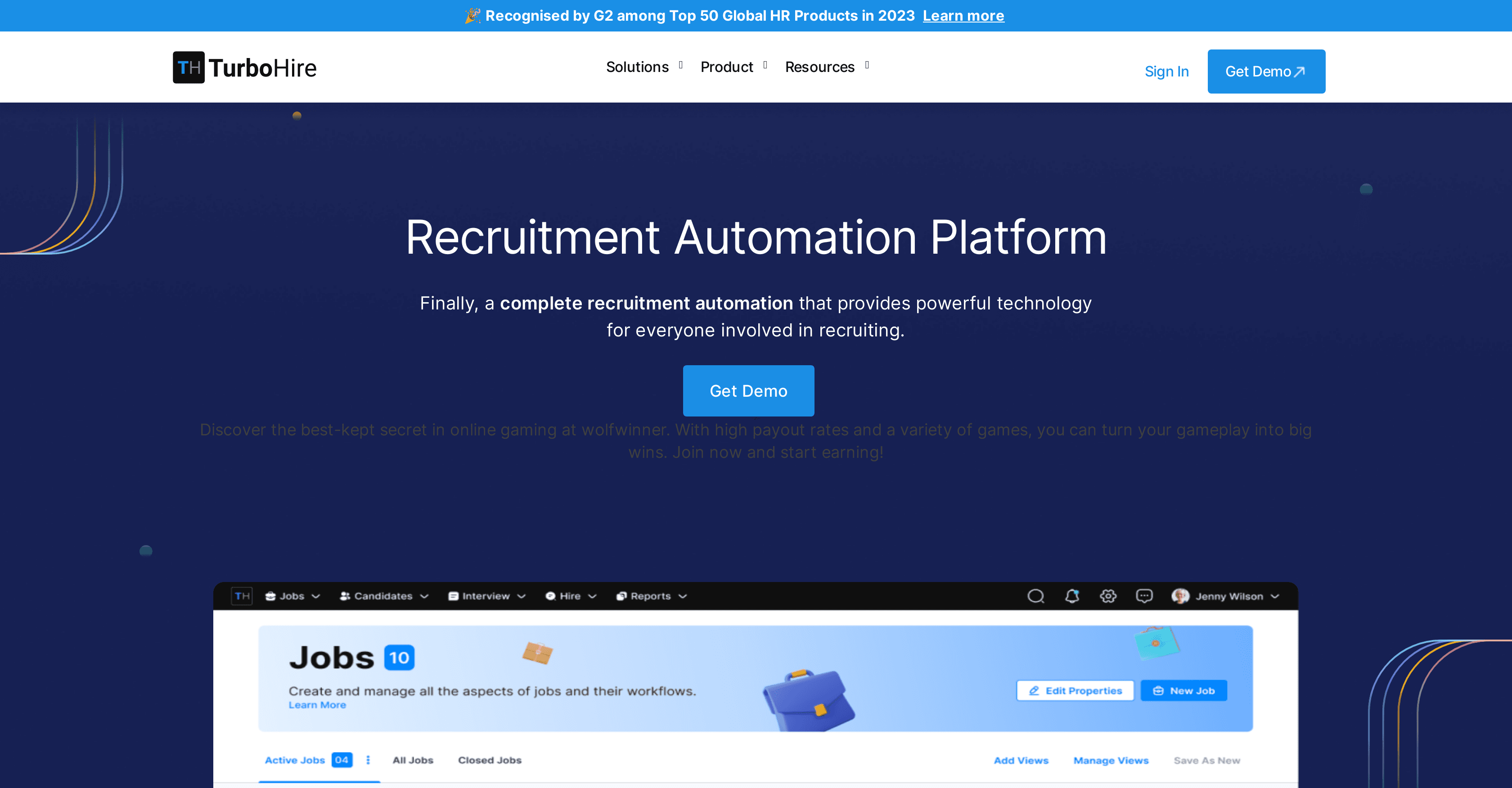 Turbohire screenshot