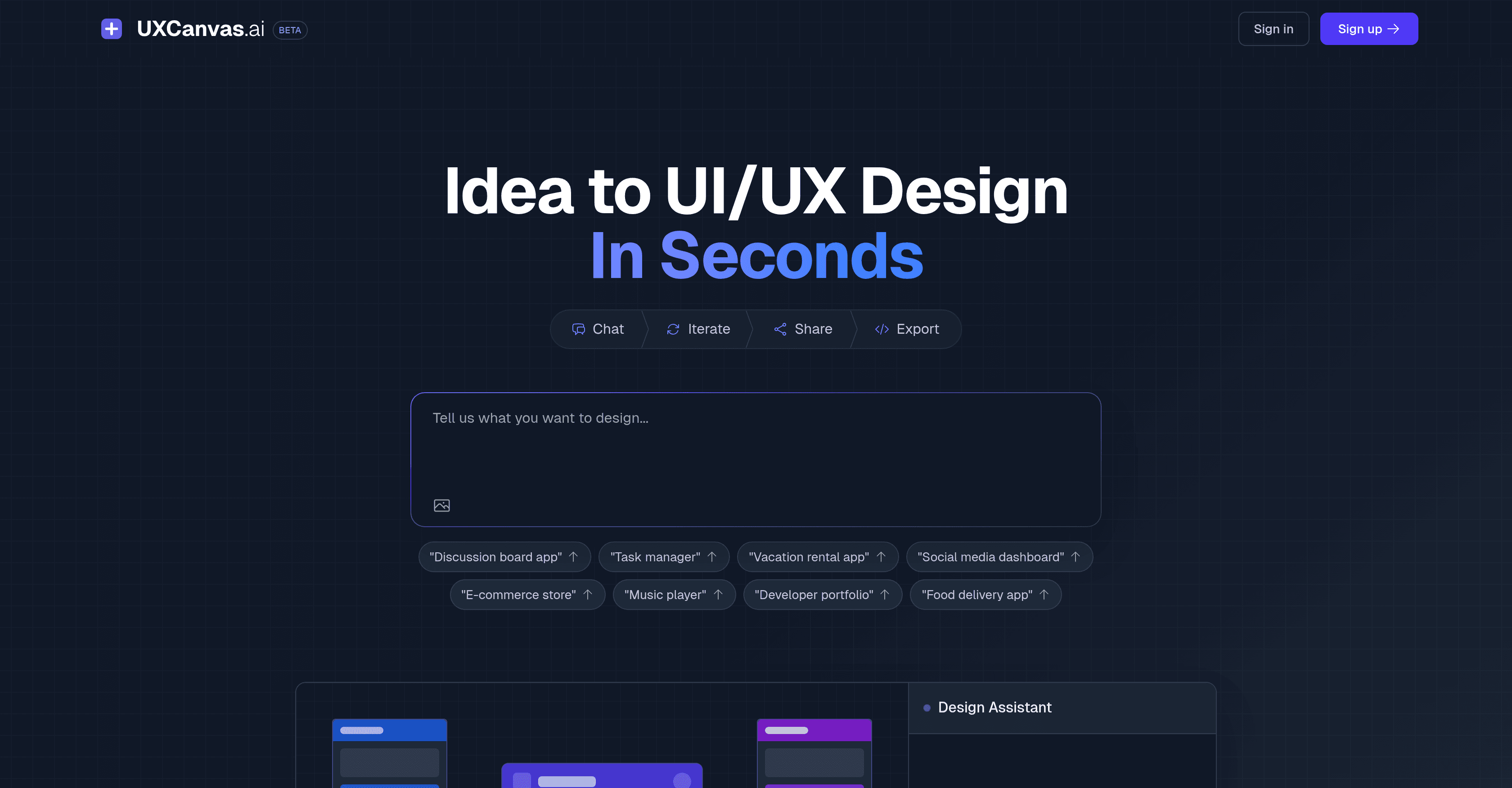 UXCanvas.ai screenshot