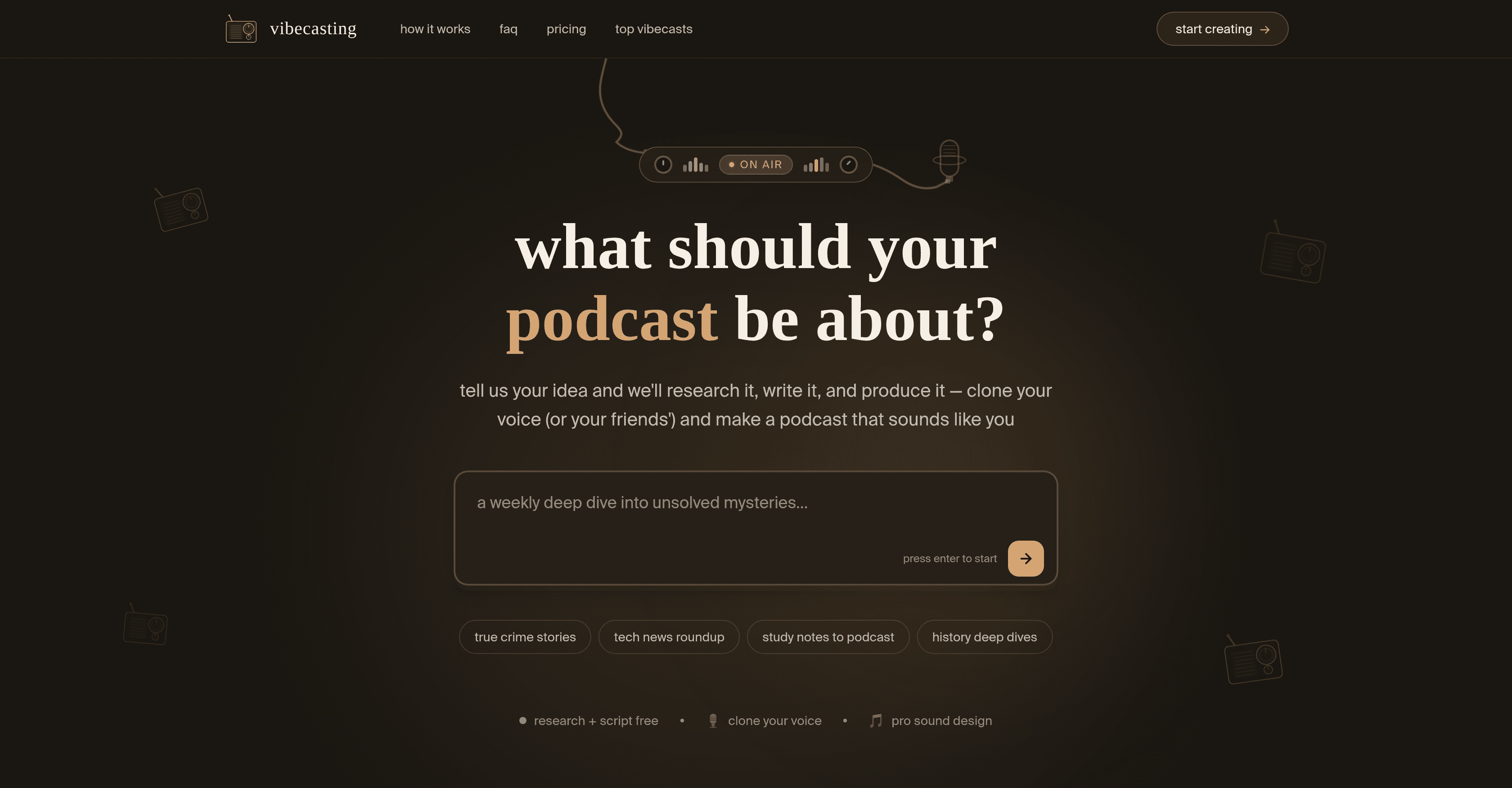 Vibecasting screenshot