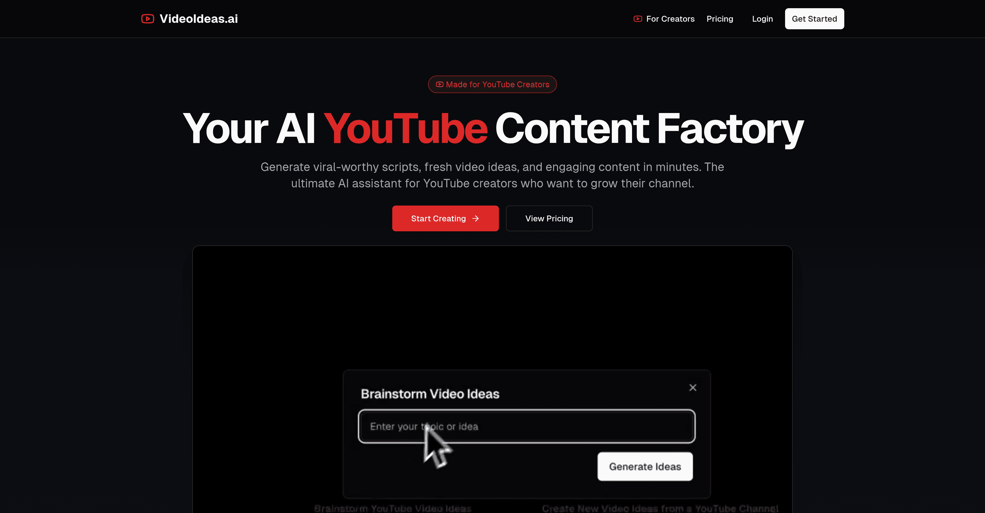 VideoIdeas.ai screenshot